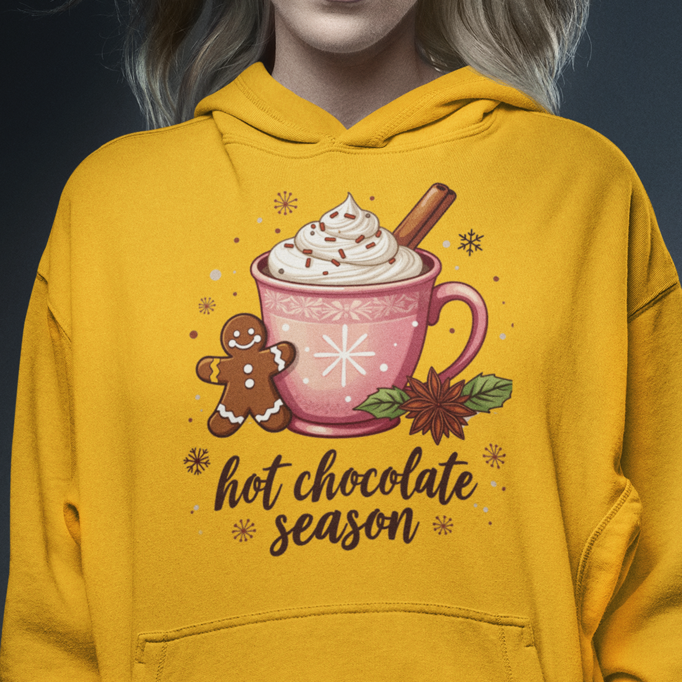 Hot Chocolate Season | Cozy Holiday Drink | Christmas | Unisex Hoodie