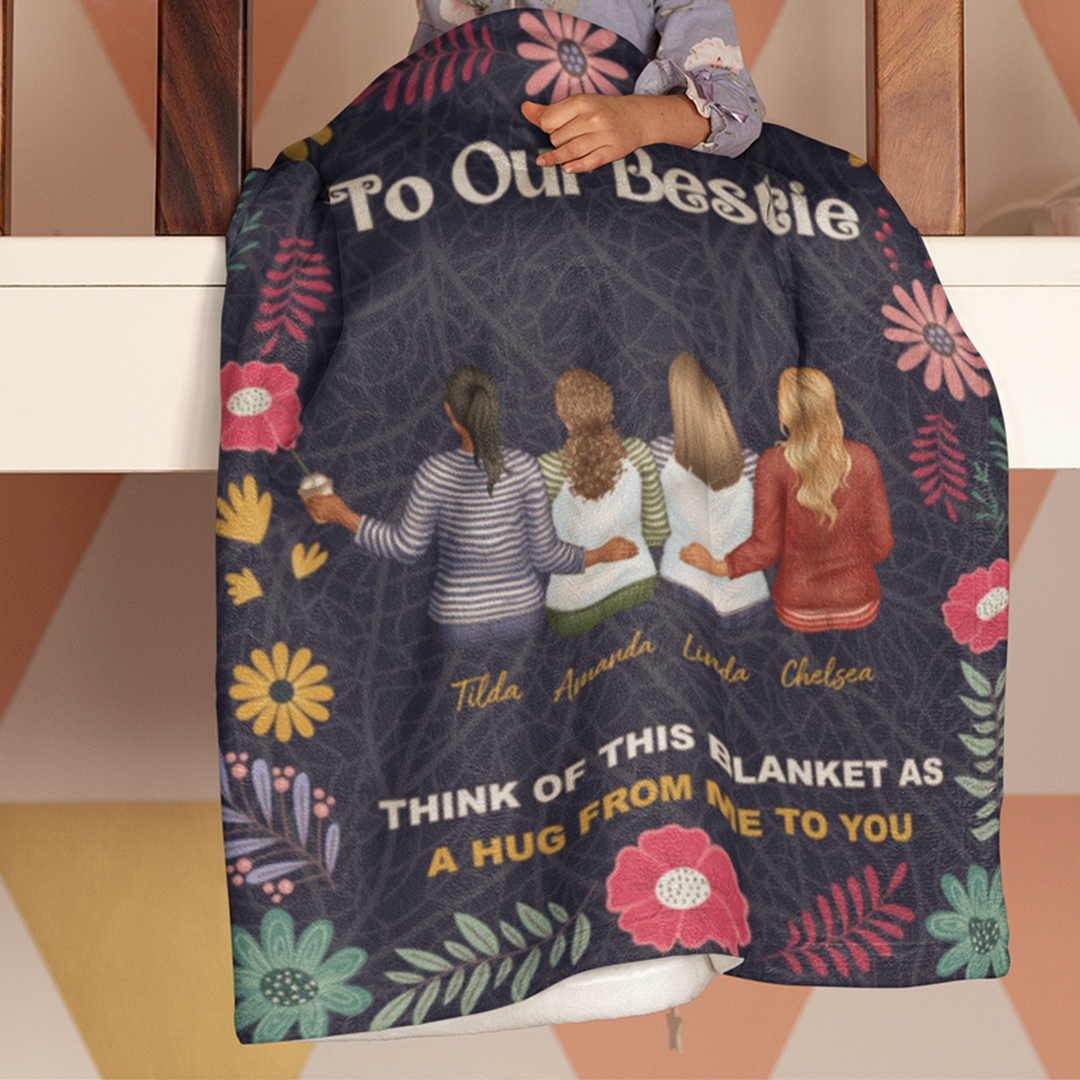 Custom Christmas Best Friend Blanket with Personalized Touch | Arctic Fleece Blanket