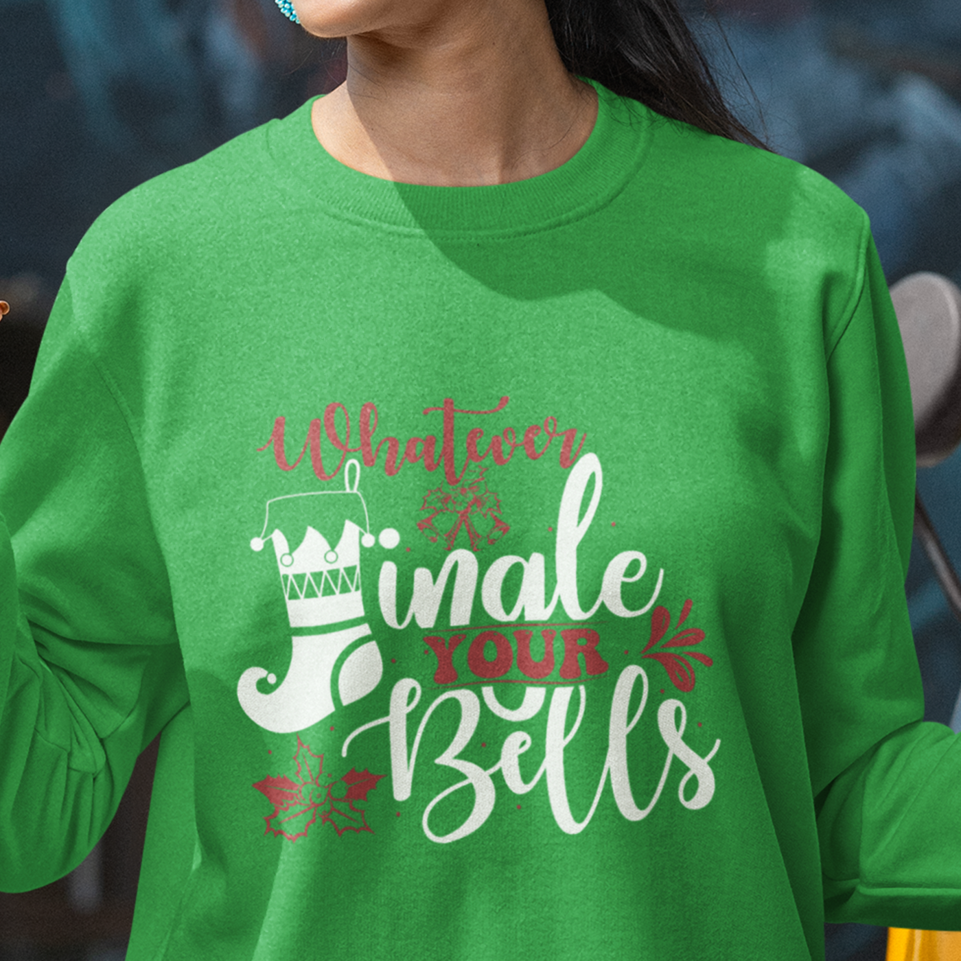 Whatever Jingles Your Bells | Funny Christmas | Unisex Crewneck Sweatshirts