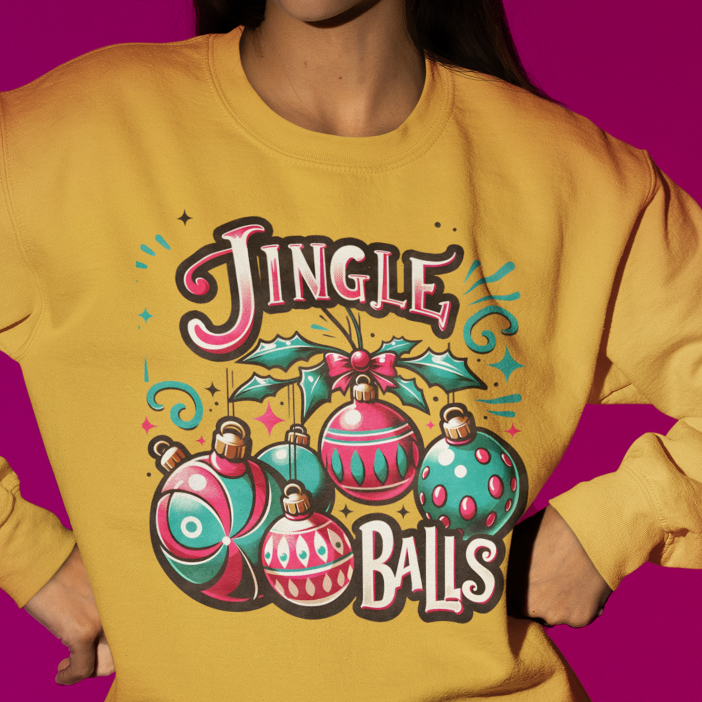 Jingle Balls | Fun and Festive Christmas | Unisex Crewneck Sweatshirts
