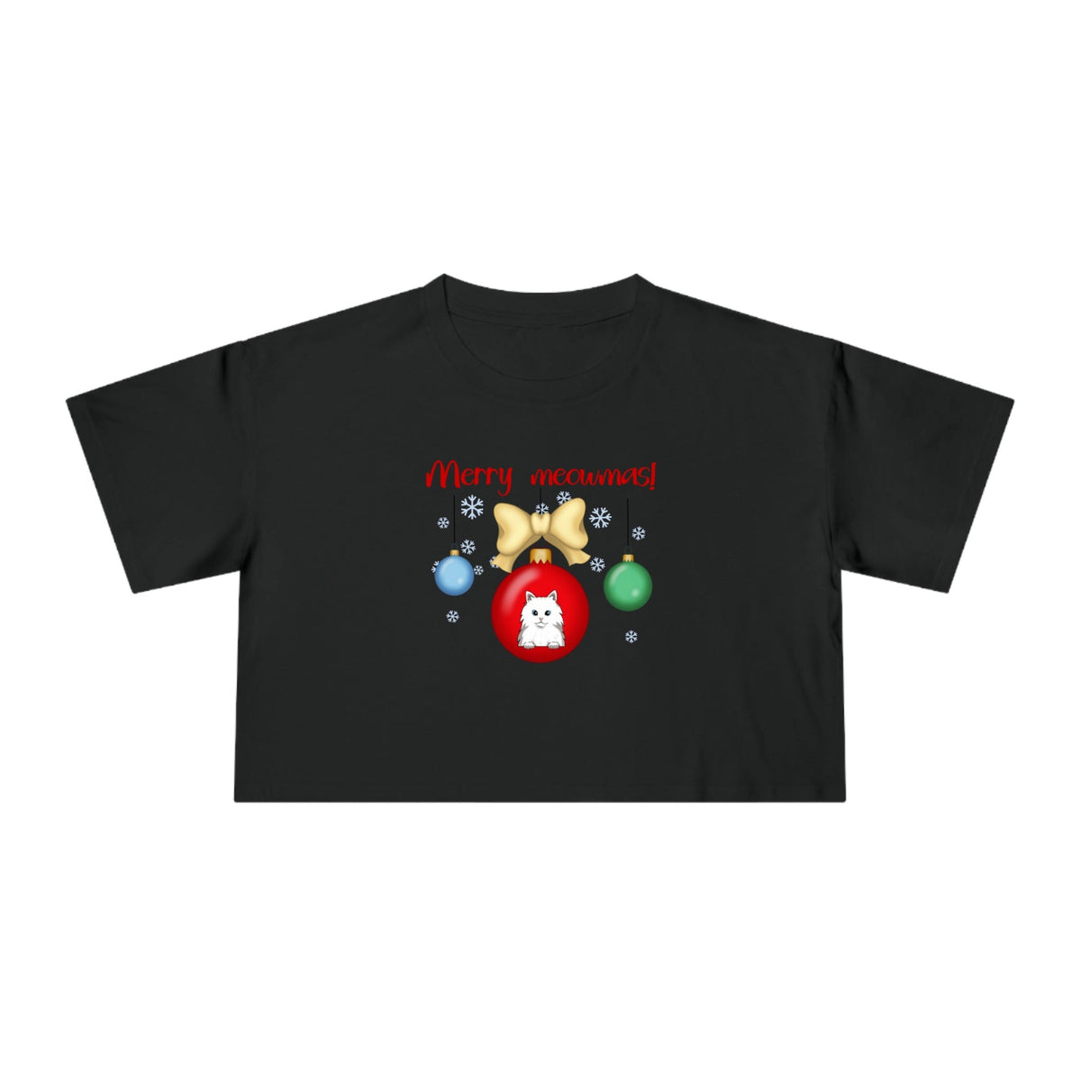 Merry Meowmas | Women's Crop Tee