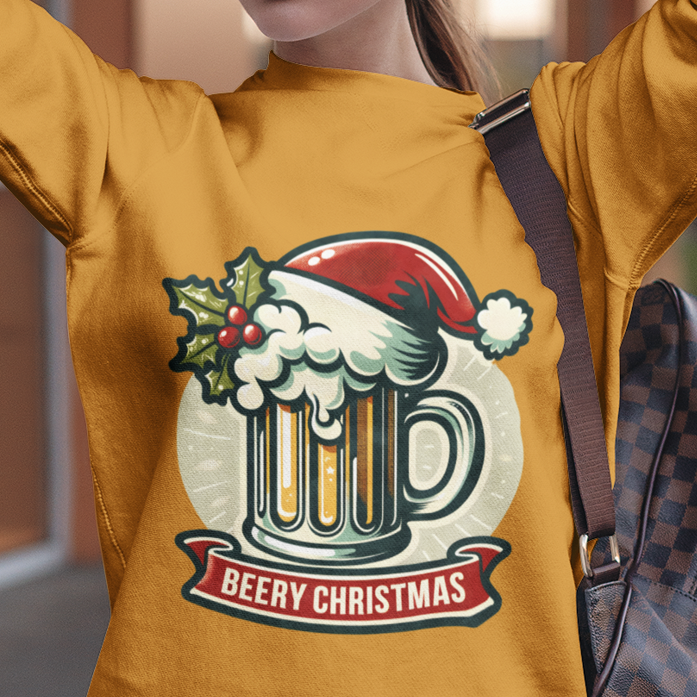 Beery Christmas | Fun Festive Beer | Unisex Crewneck Sweatshirts