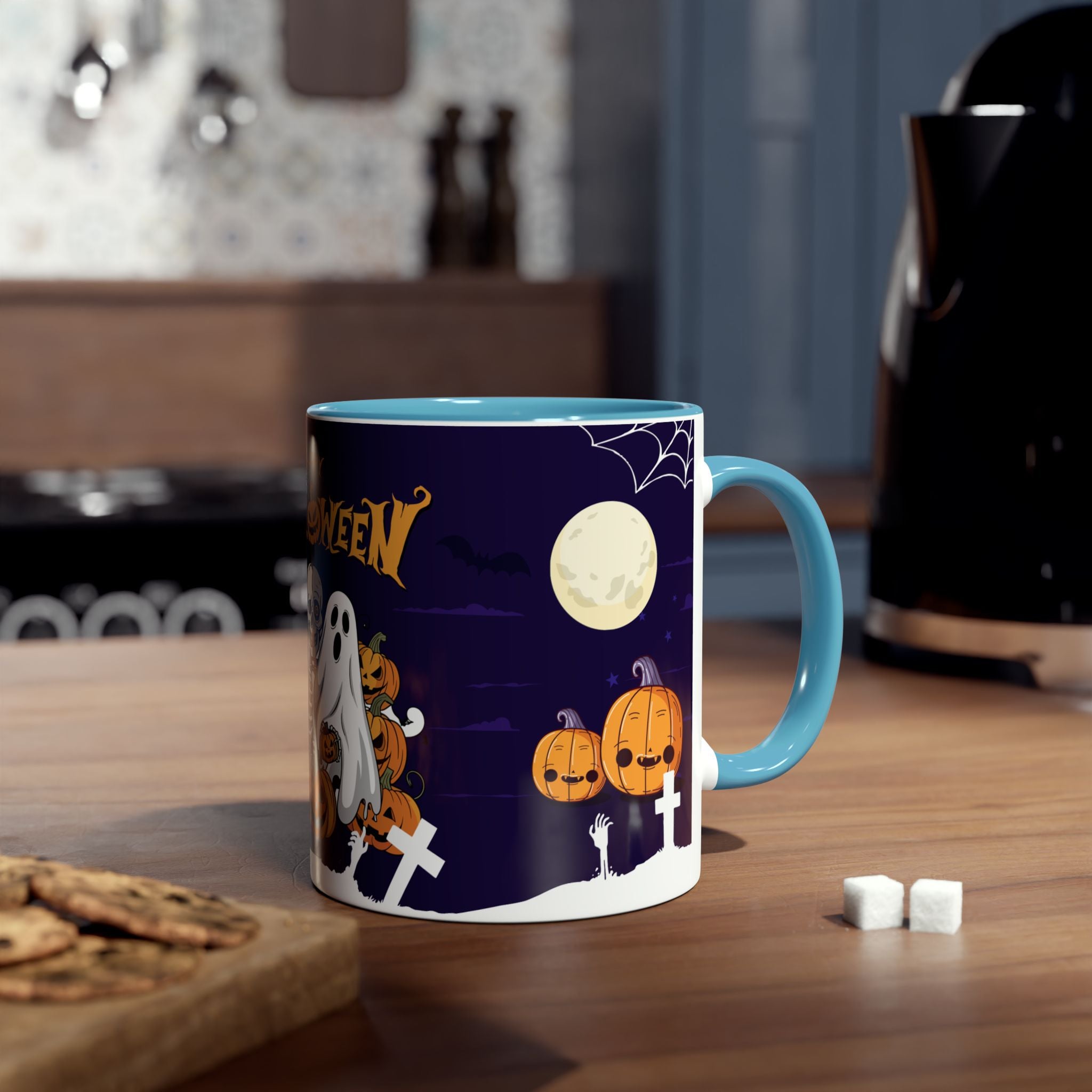 Halloween is Better with Skeleton | Two-Tone Coffee Mugs