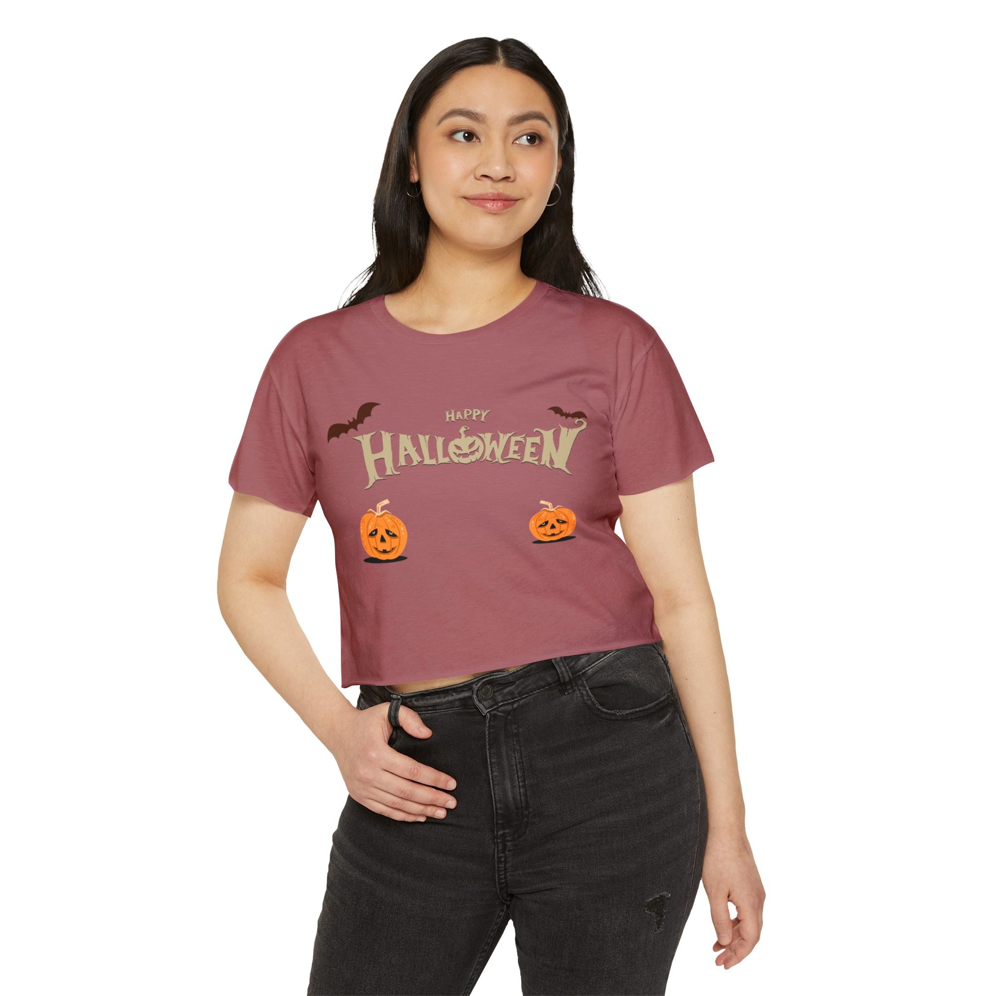 Halloween with Pumpkins | Women's Festival Crop Top