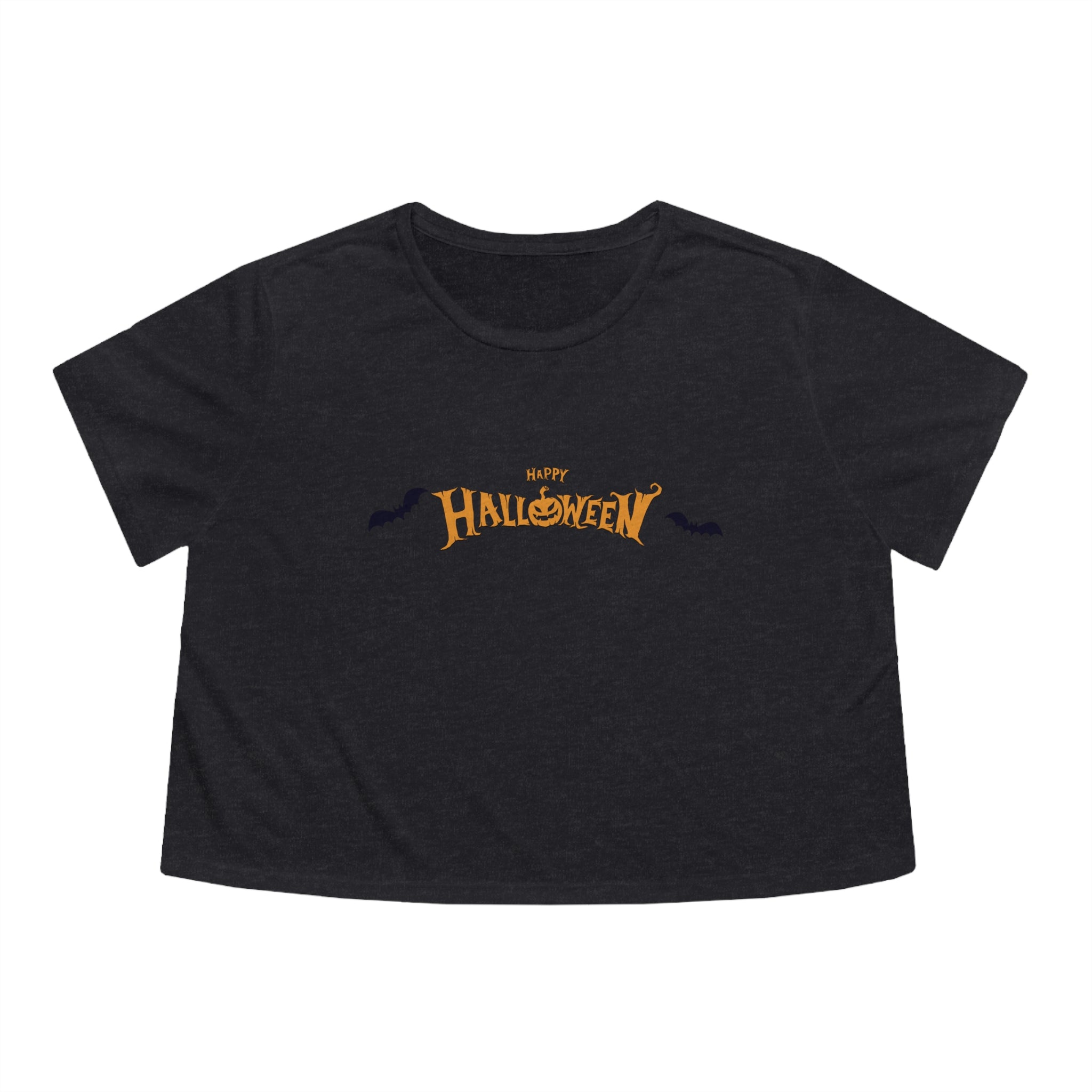 Halloween with Bats | Women's Flowy Cropped Tee