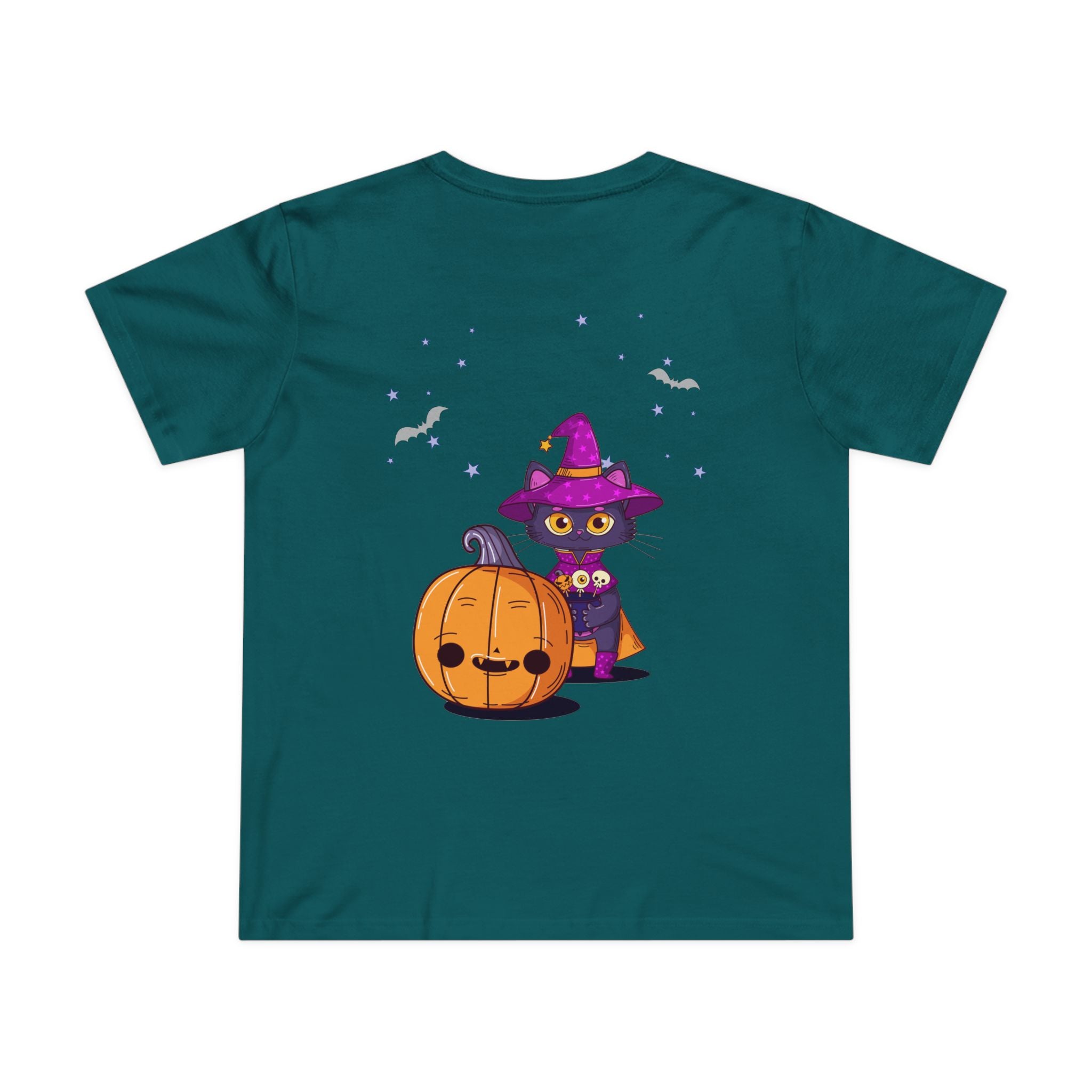 Halloween with Witch's Cats | Women’s Maple Tee