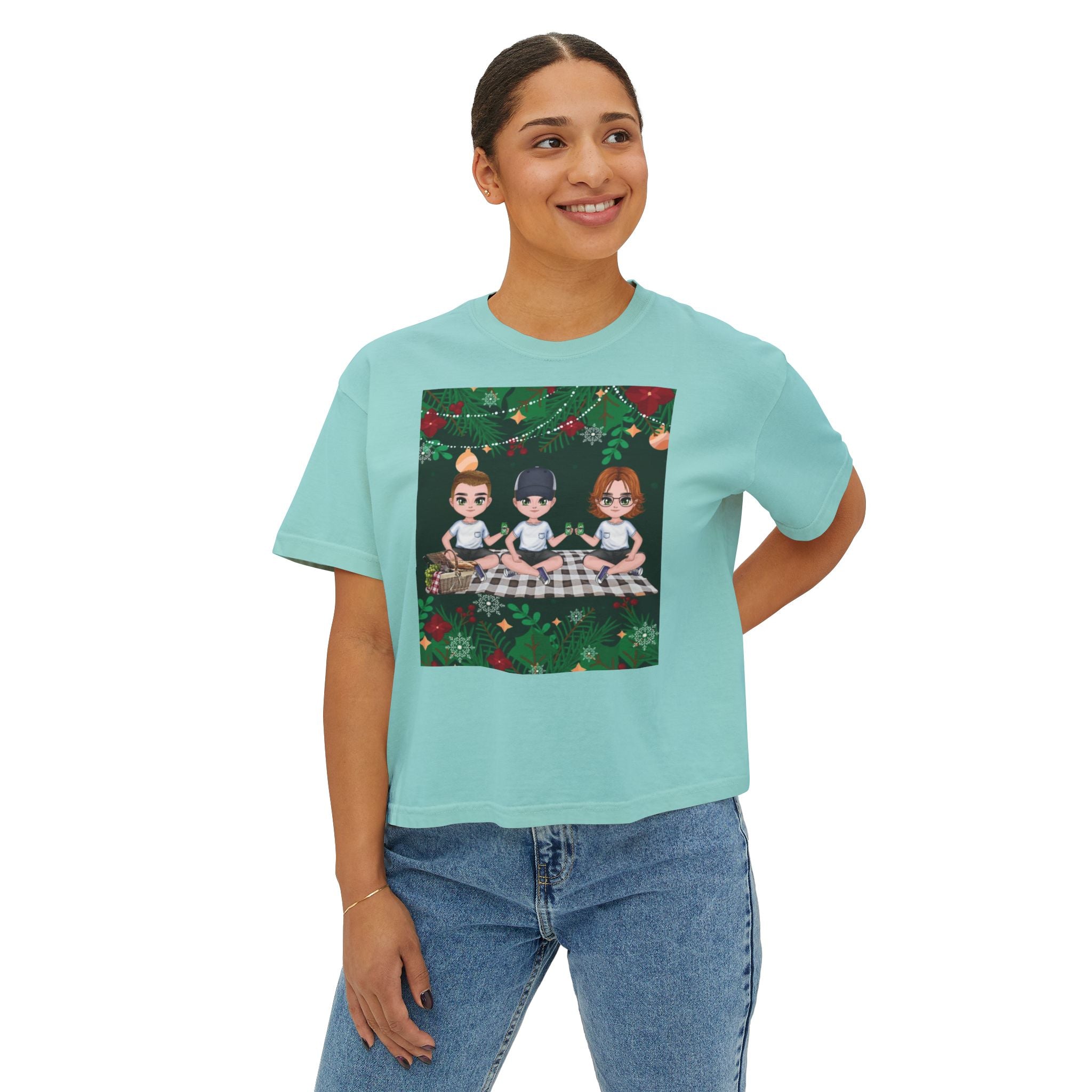 HAPPY CHRISTMAS DAY Women's Boxy Tee