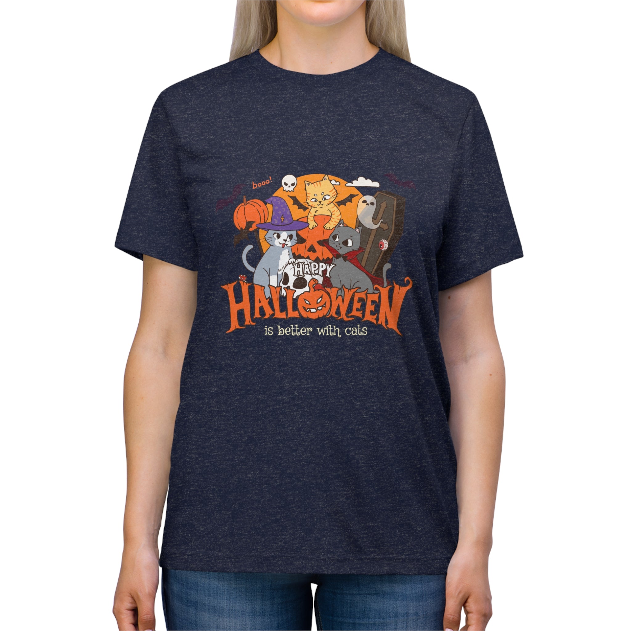 Halloween is Better with Cats | Unisex Triblend Tee