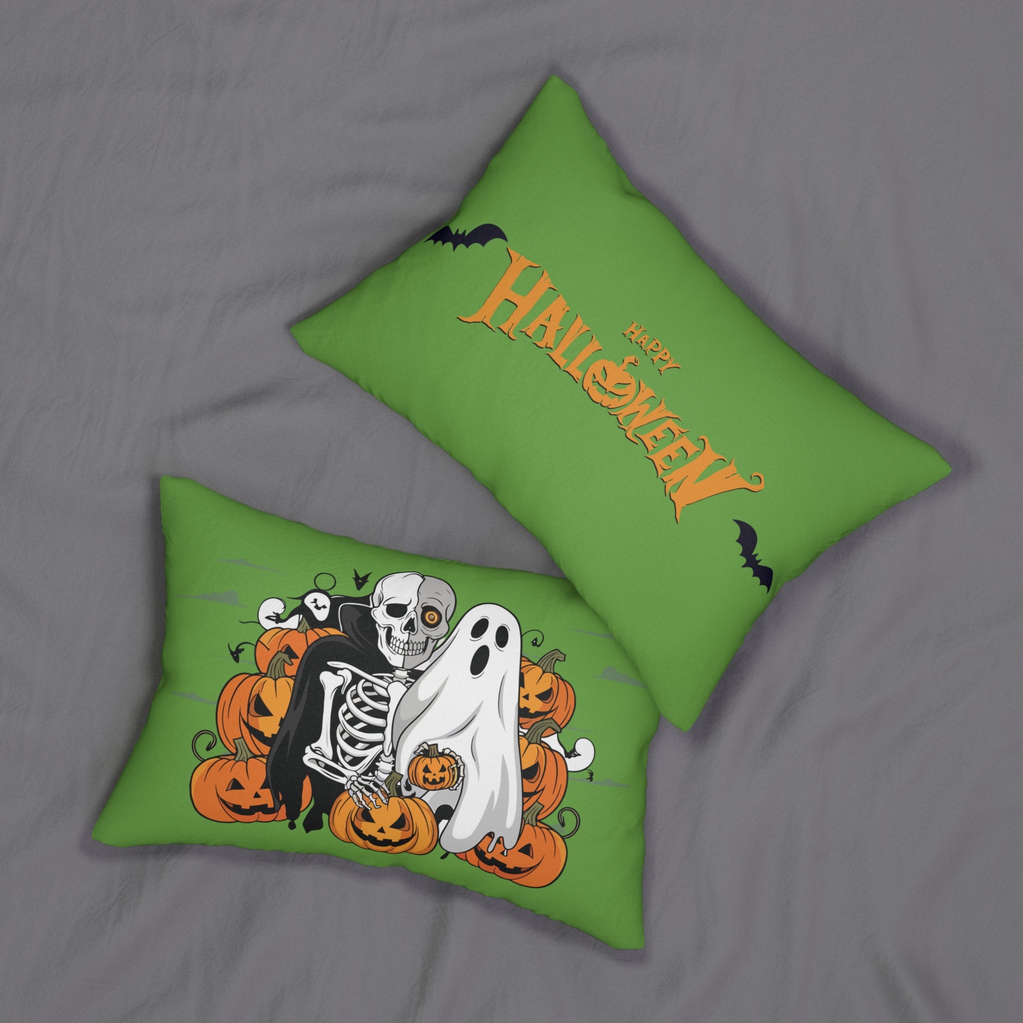 Halloween with Bats | Spun Polyester Lumbar Pillow