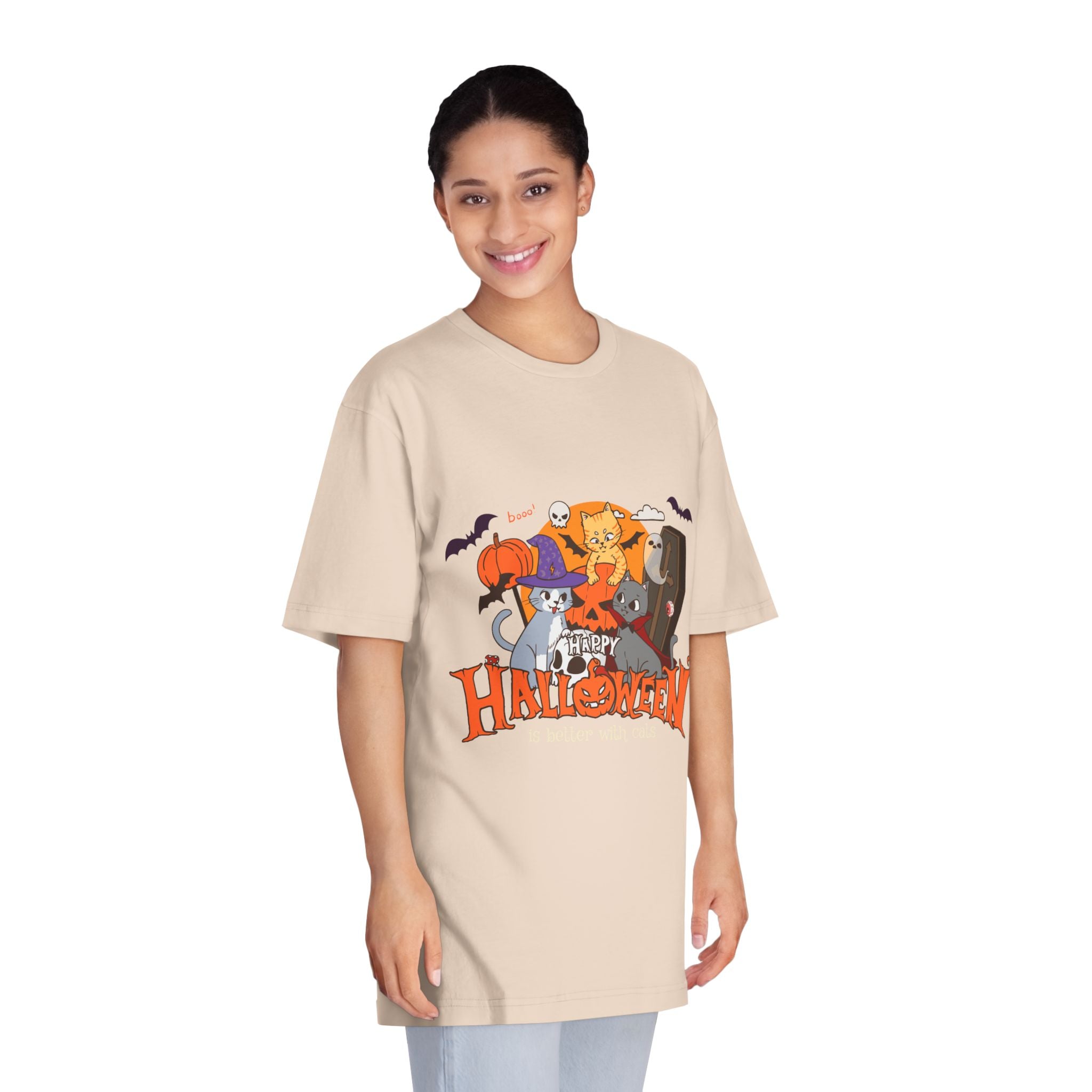 Halloween is Better with Cats | Unisex Classic Crewneck T-Shirt