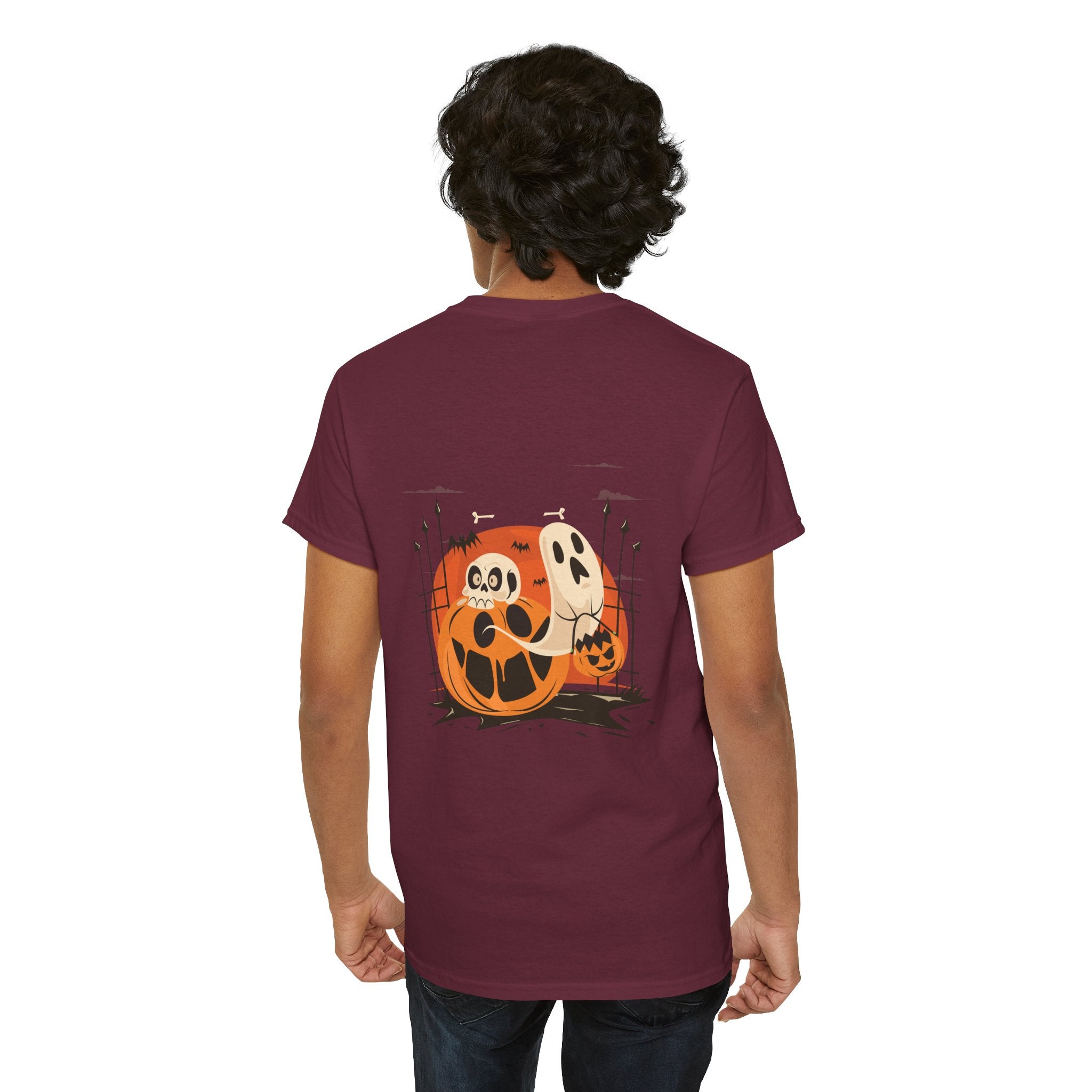 Halloween with Pumpkin | Unisex Heavy Cotton Tee
