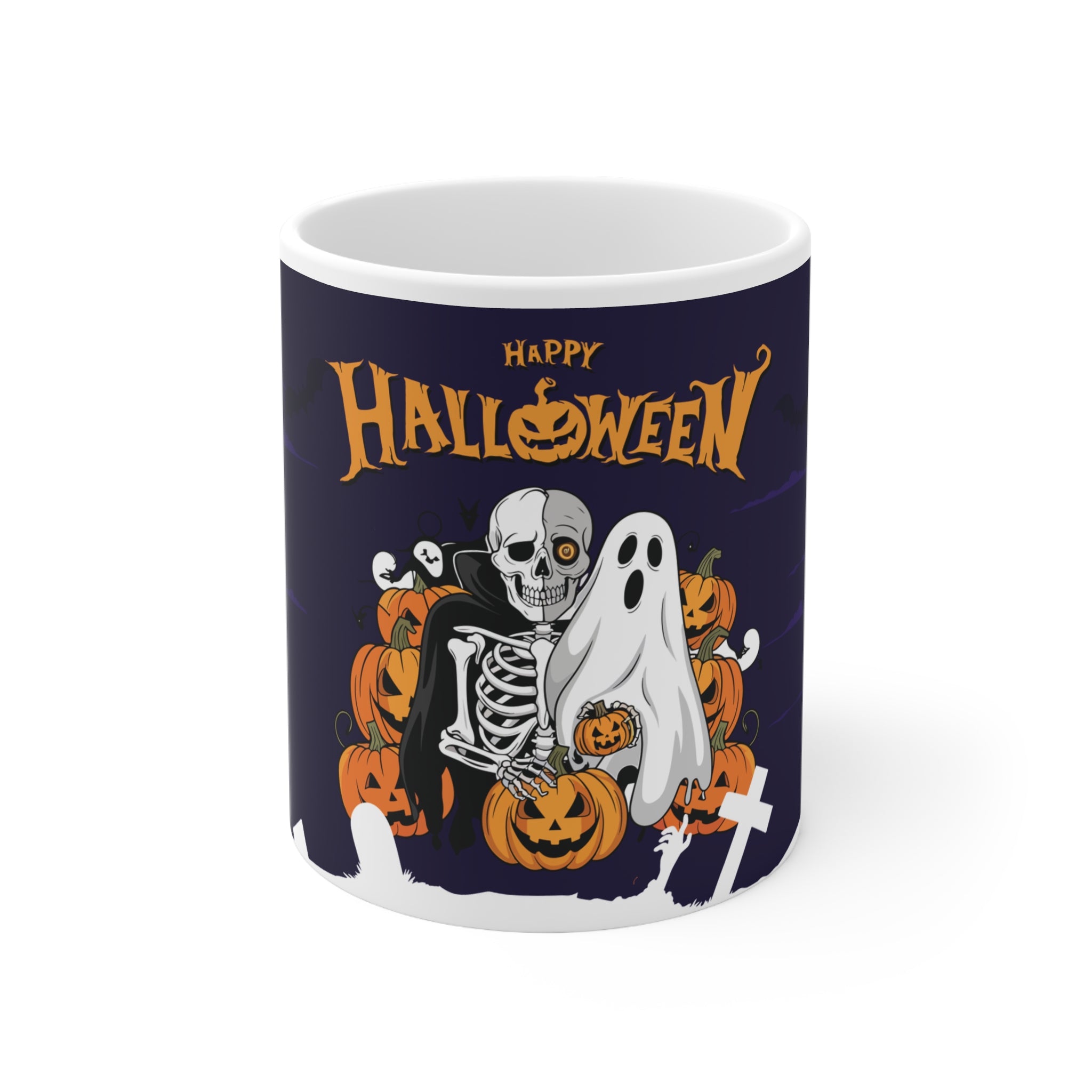 Halloween is Better with Skeleton | White Ceramic Mug