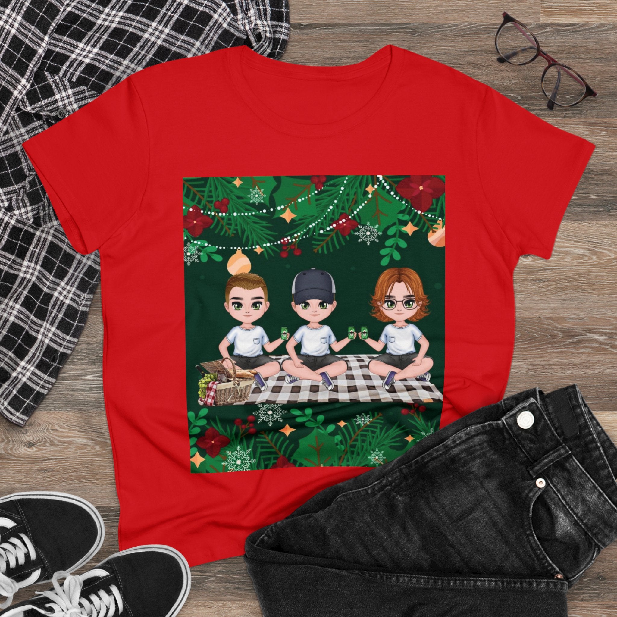 Happy Christmas Day | Women's Midweight Cotton Tee