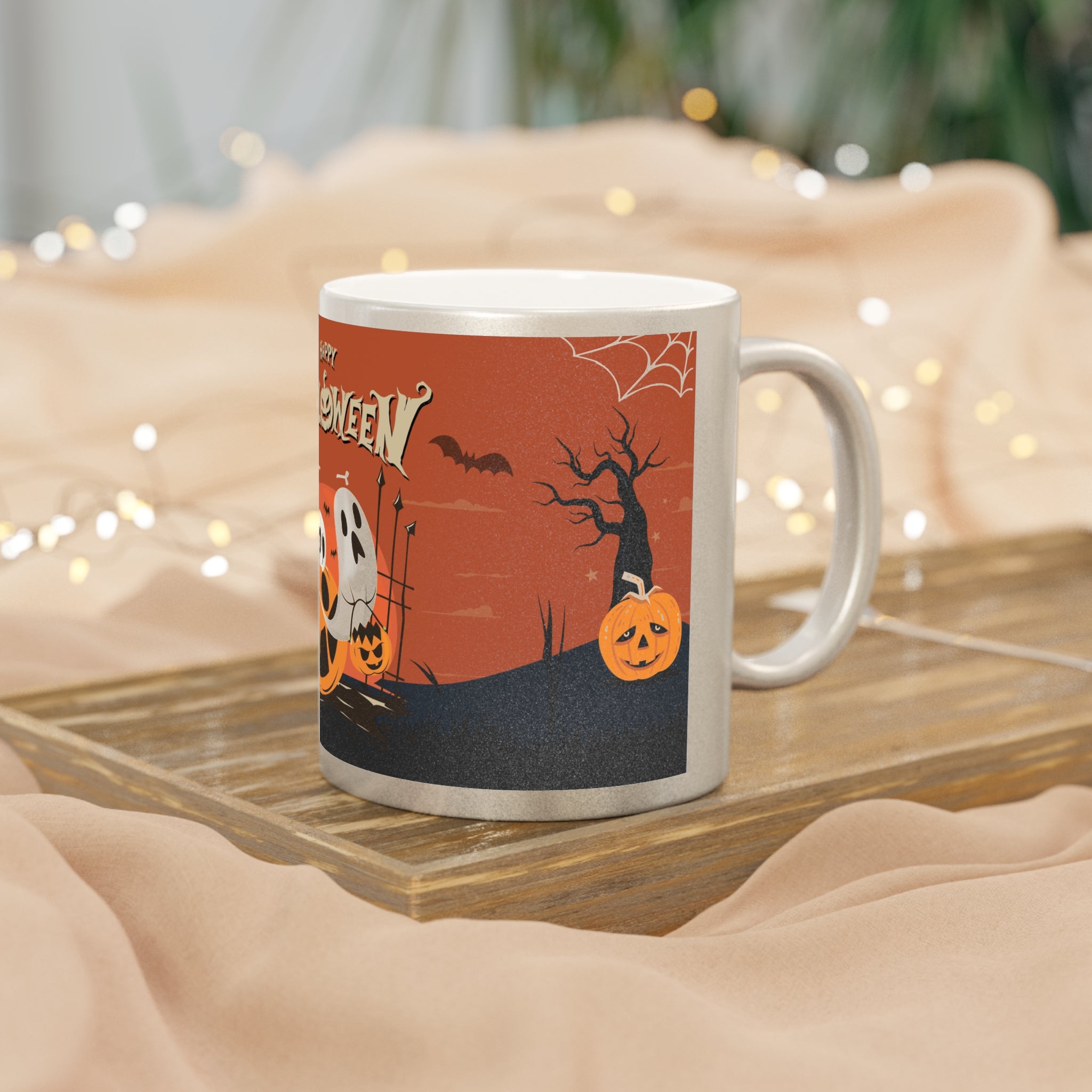 Happy Halloween with Pumpkin | Metallic Mug