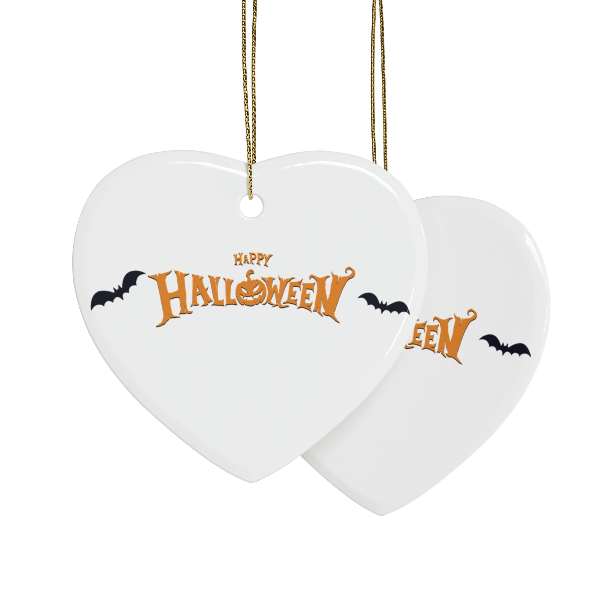 Halloween with Bats | Ceramic Ornaments