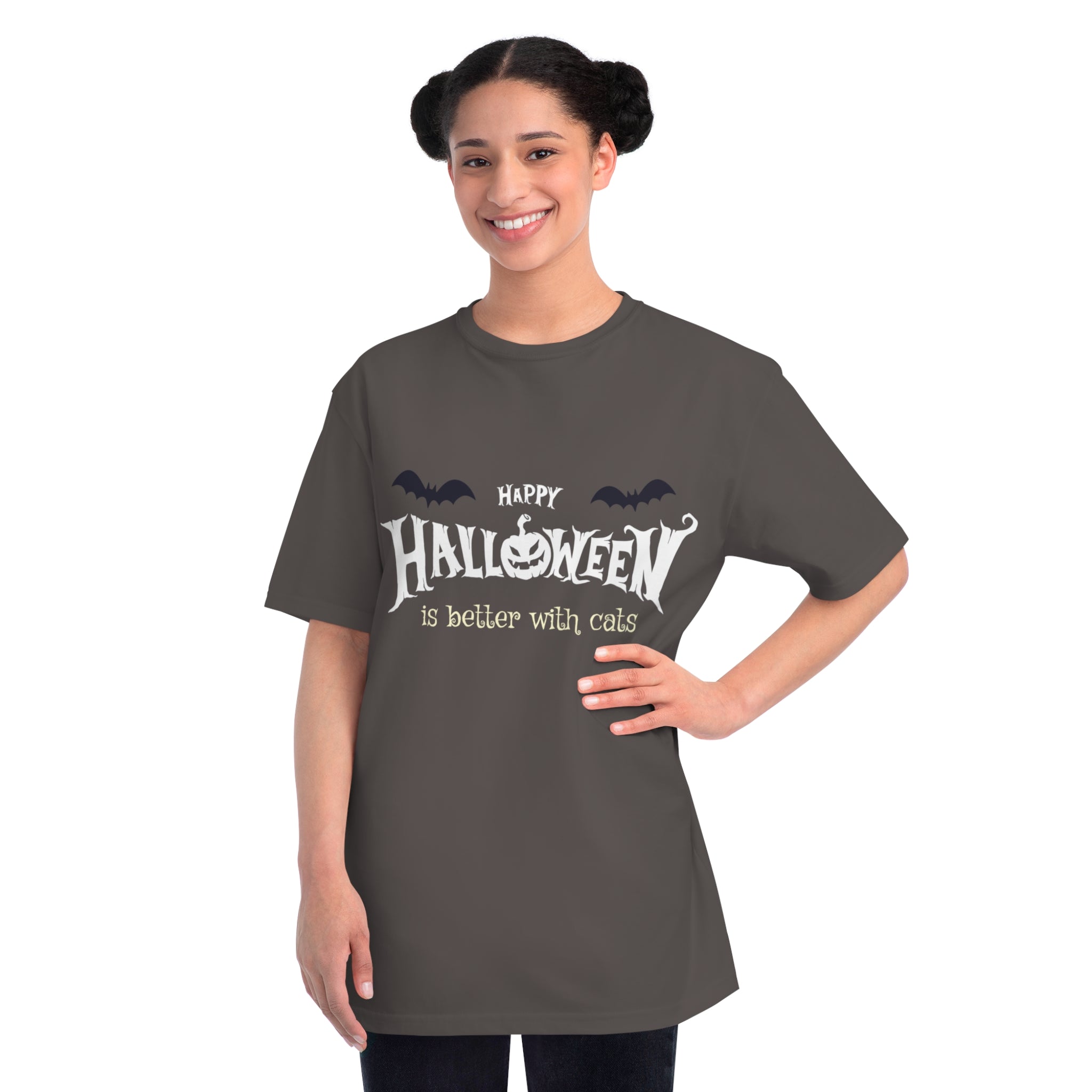 Halloween with Witch's Cats | Organic Unisex Classic T-Shirt