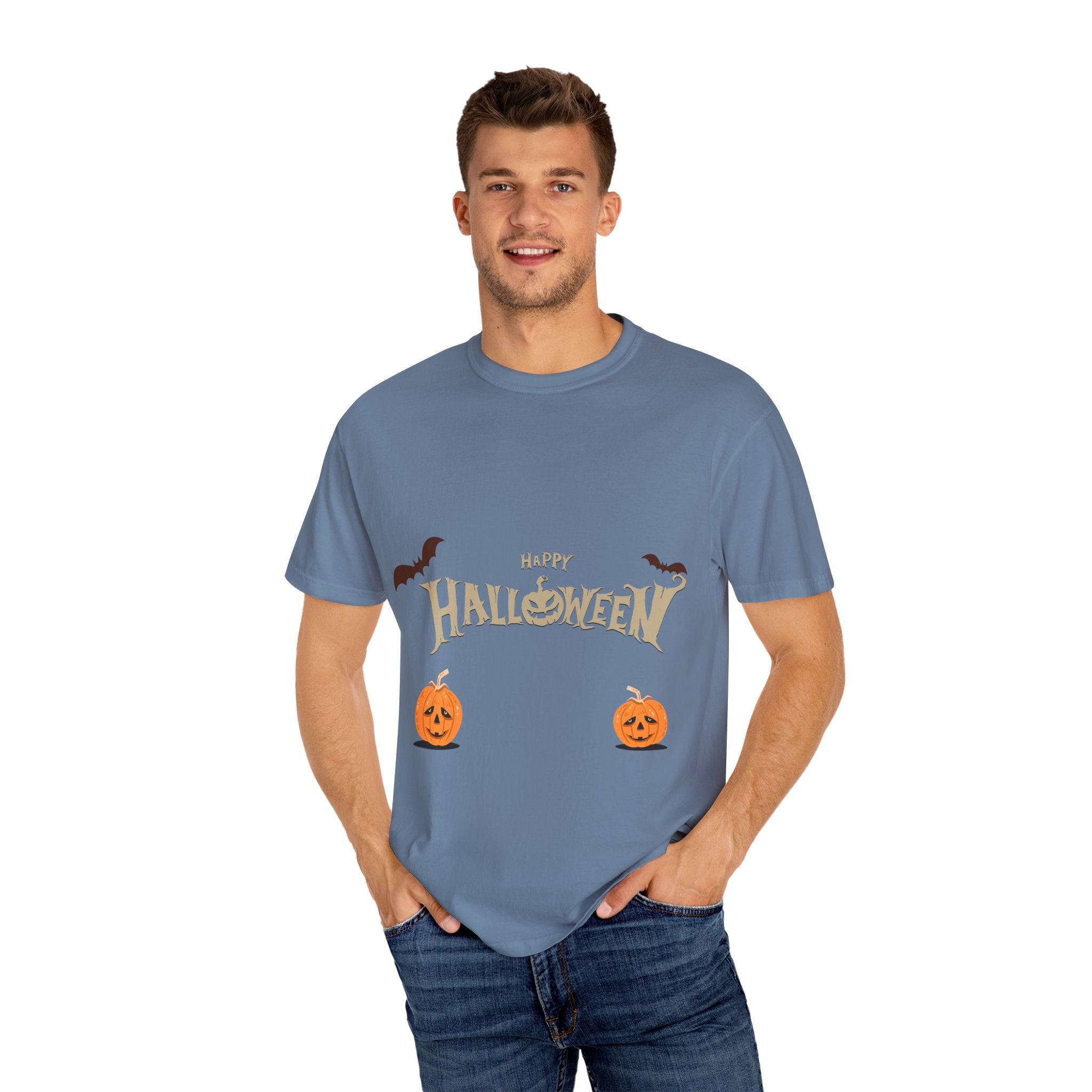 Halloween with Pumpkins | Unisex Garment-Dyed T-shirt