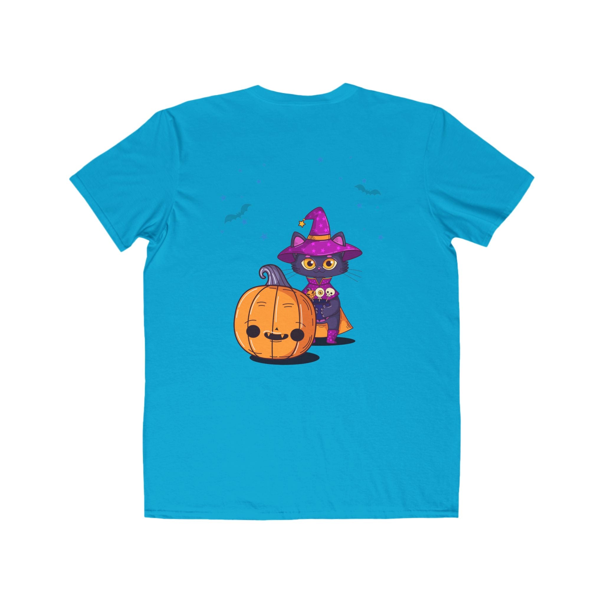 Halloween with Witch's Cats | Men's Lightweight Fashion Tee