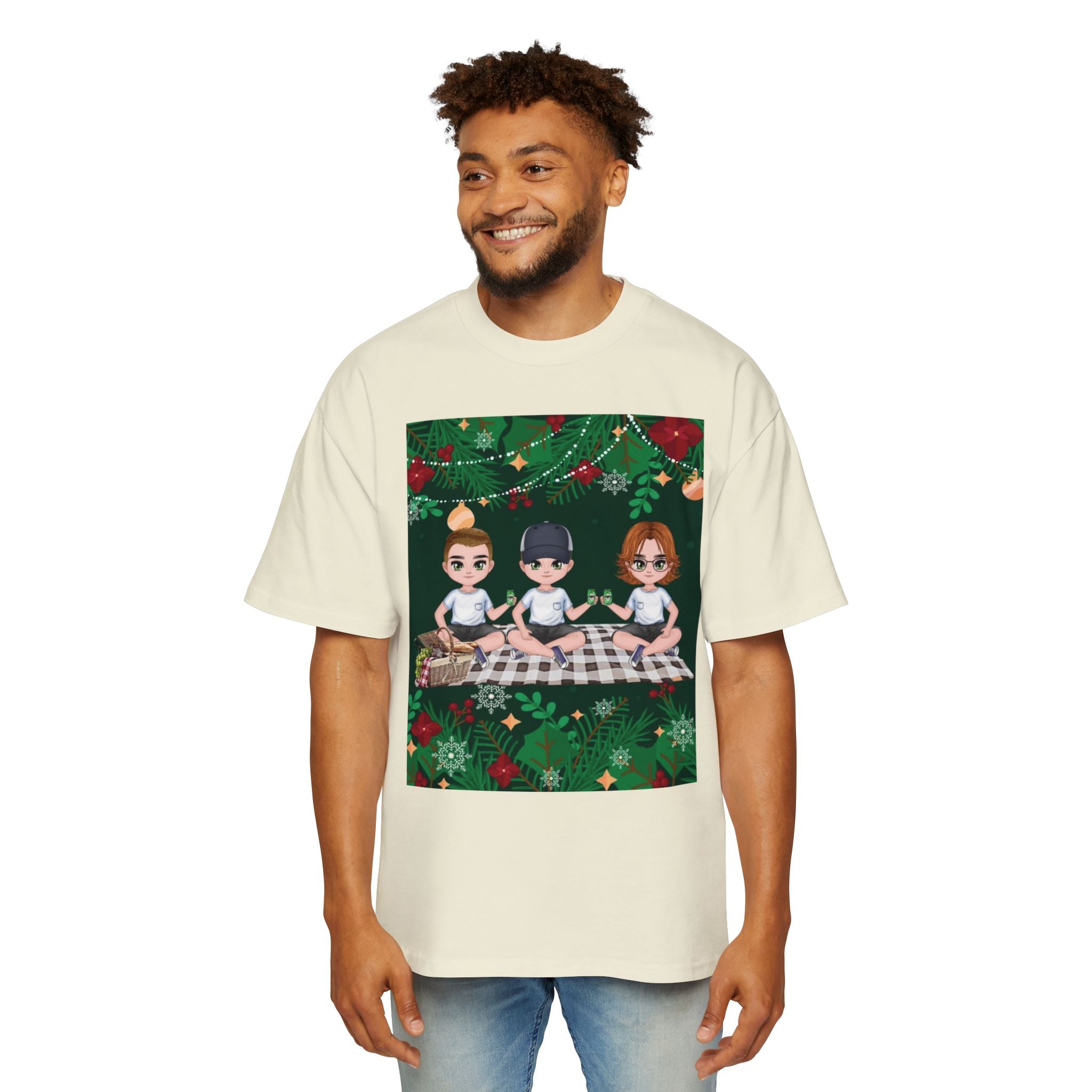 Christmas Family | Men's Heavy Oversized Tee