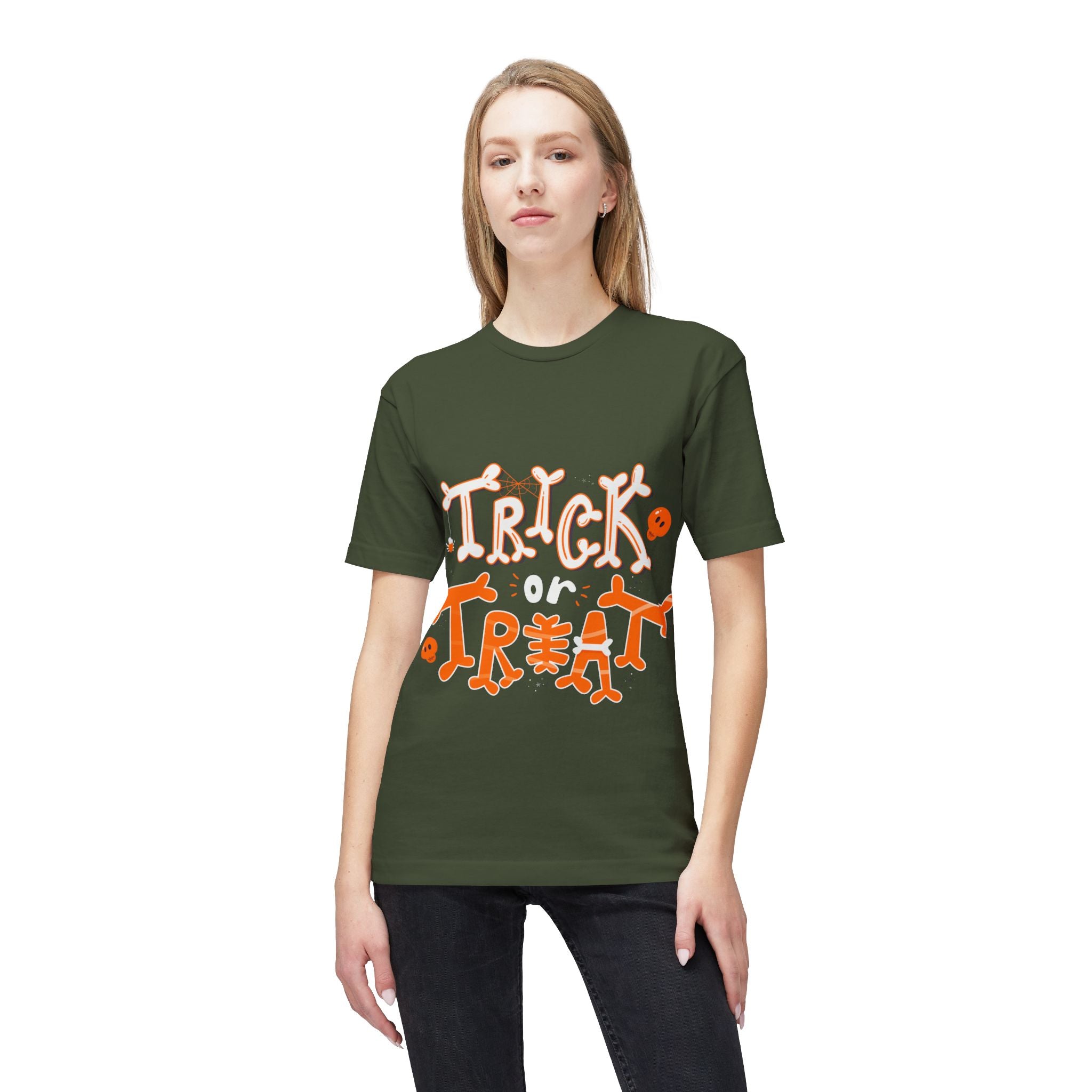 Halloween Trick or Treat | Unisex Midweight T-shirt, Made in US