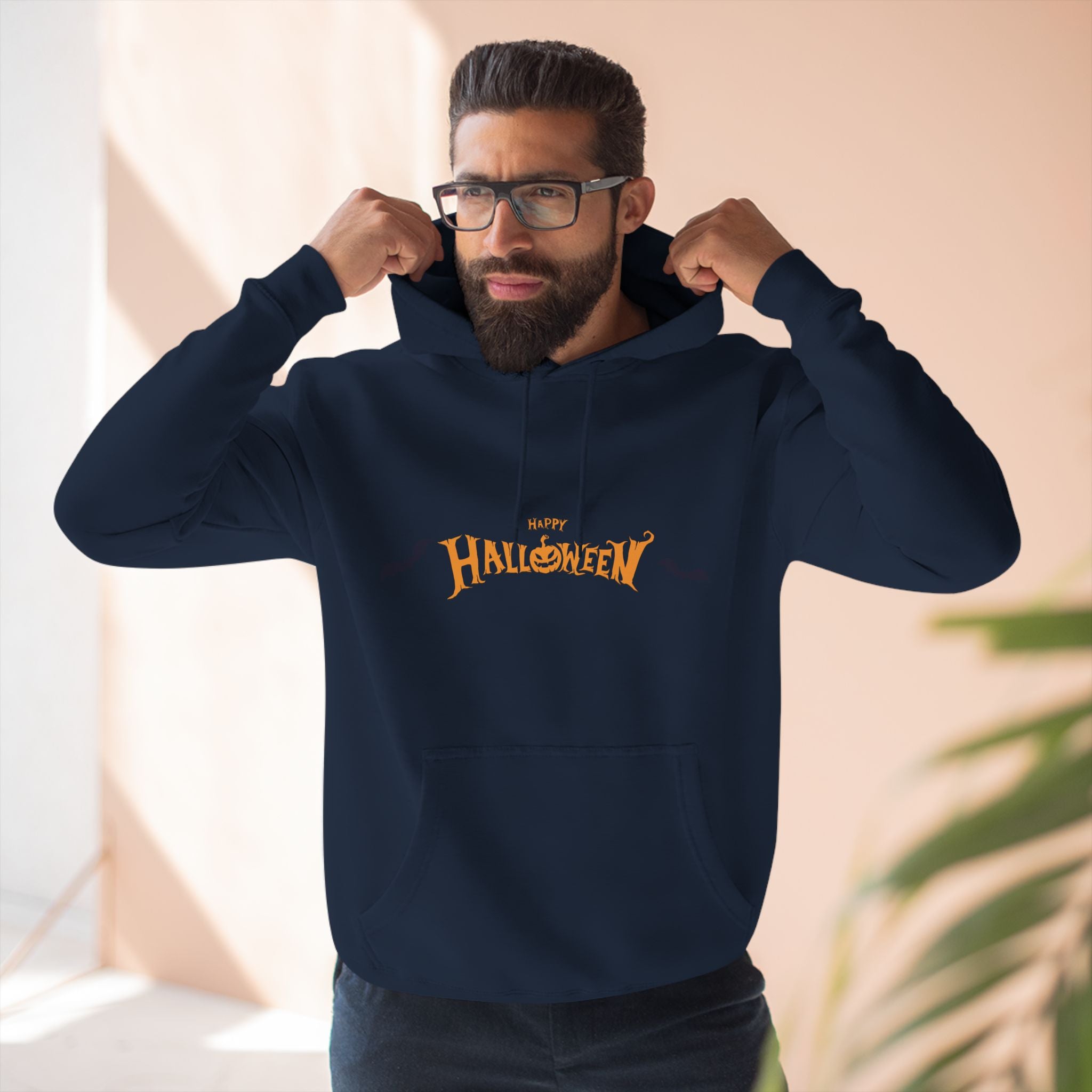 Halloween with Bats | Three-Panel Fleece Hoodie