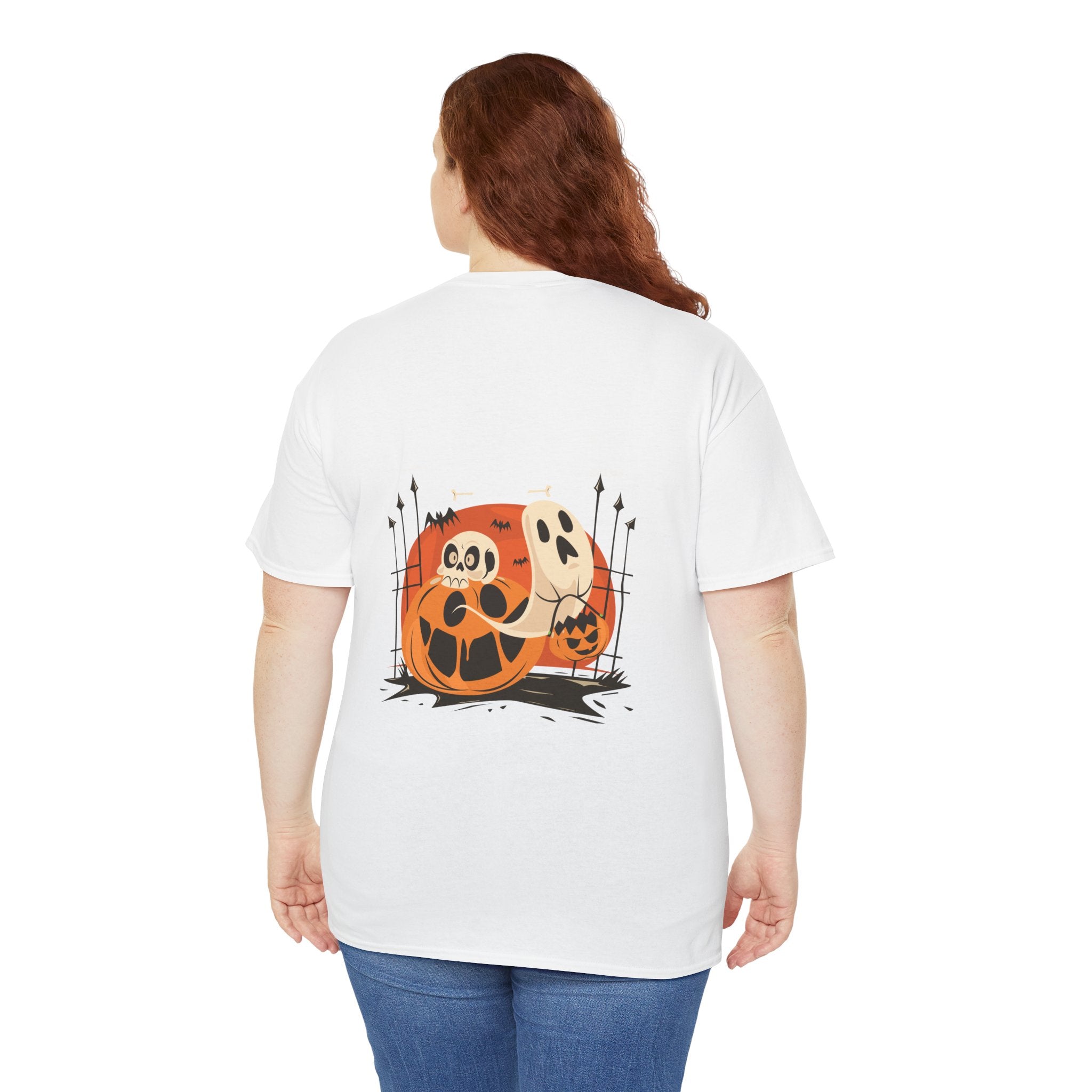 Halloween with Pumpkin | Unisex Heavy Cotton Tee