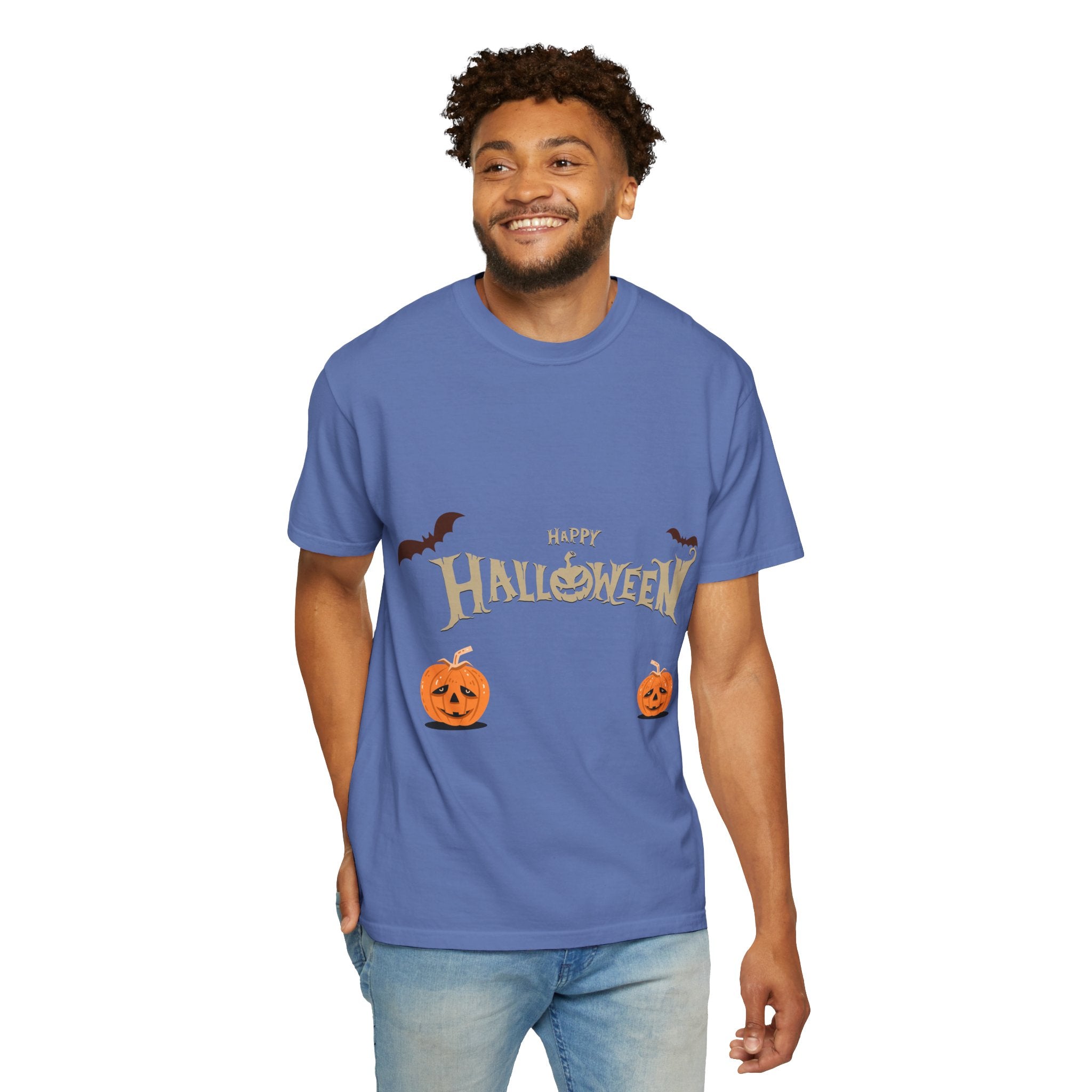 Halloween with Pumpkins | Unisex Garment-Dyed T-shirt
