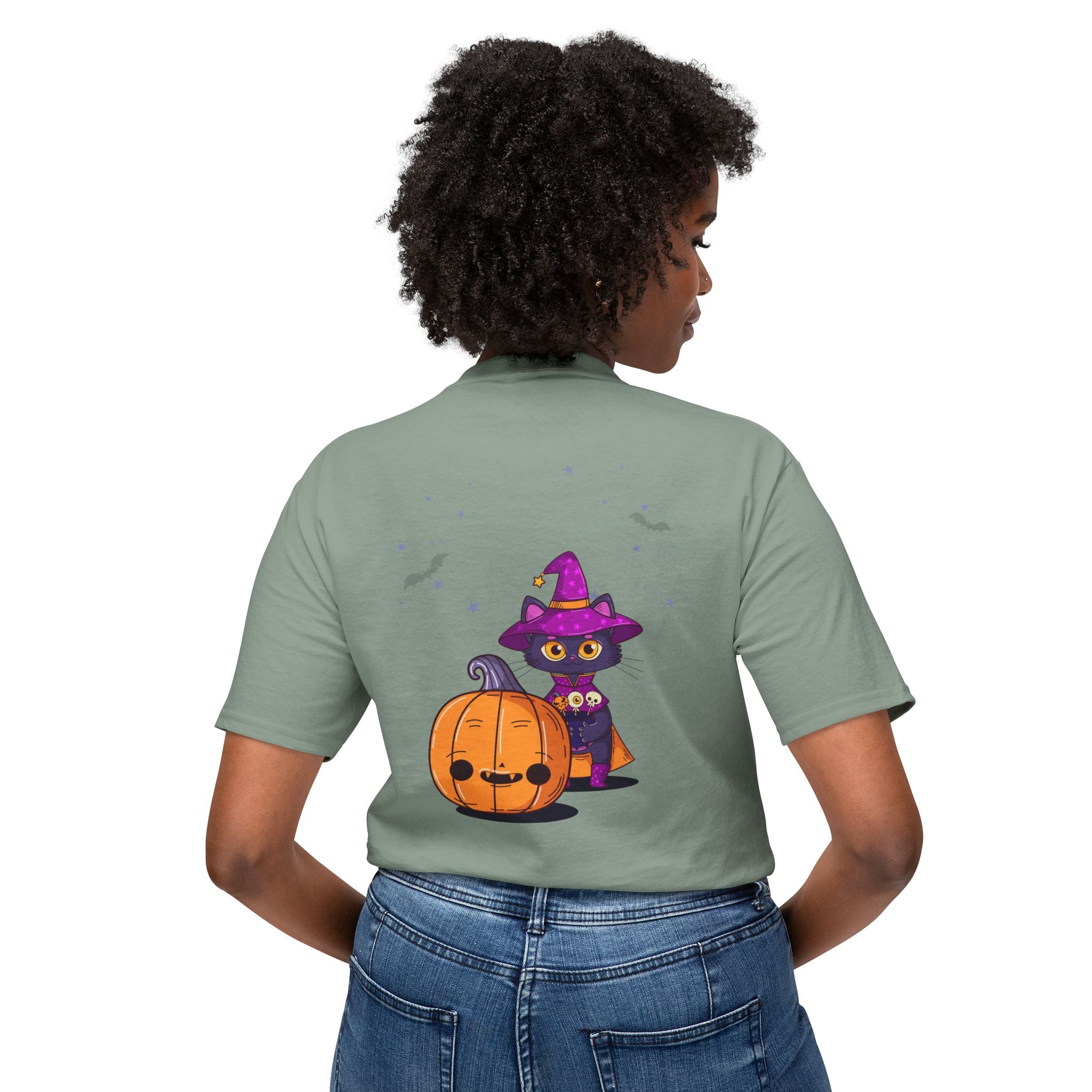 Halloween with Witch's Cats | Unisex HD Cotton™ T-shirt