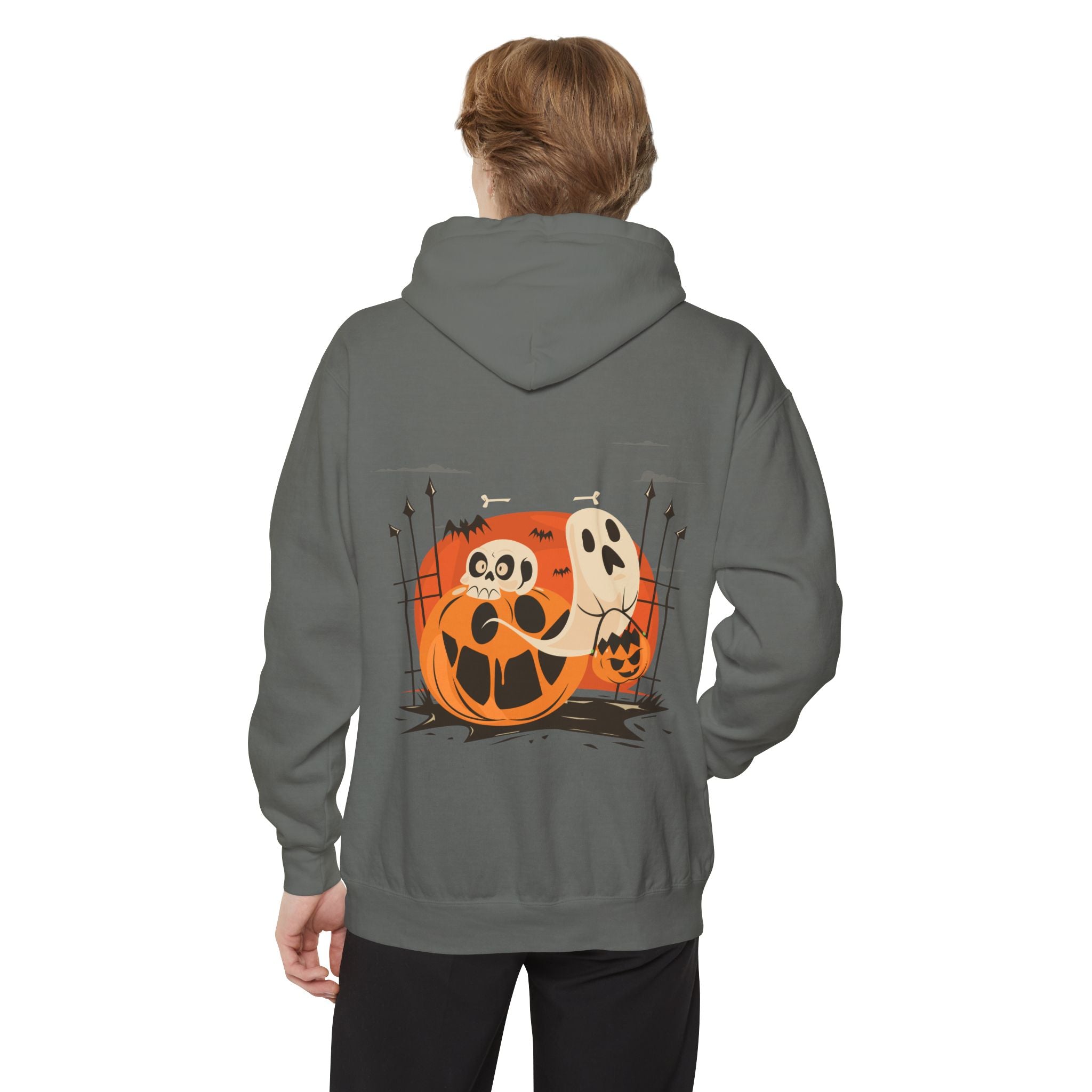 Halloween with Pumpkins | Unisex Garment-Dyed Hoodie