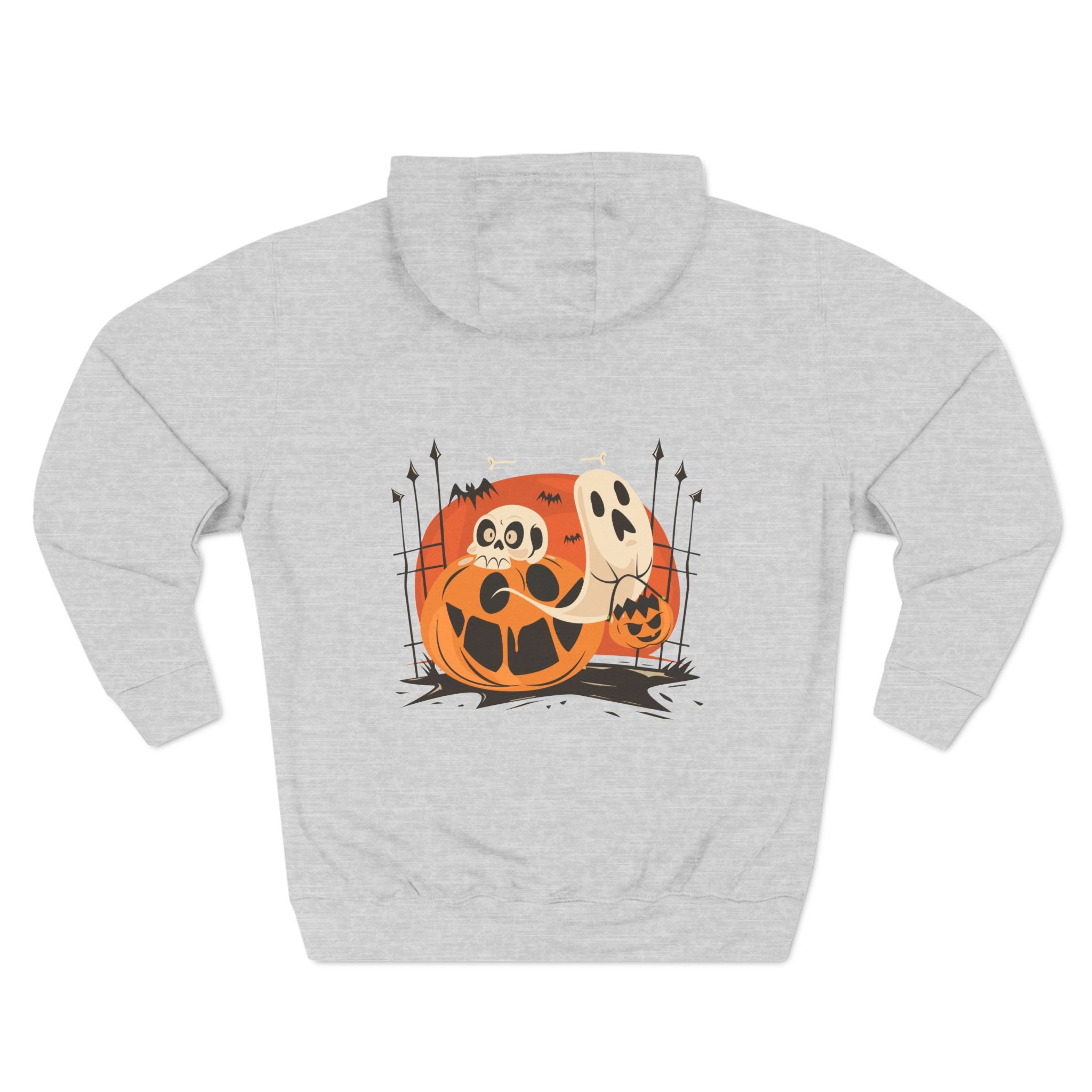 Halloween with Pumpkins | Three-Panel Fleece Hoodie