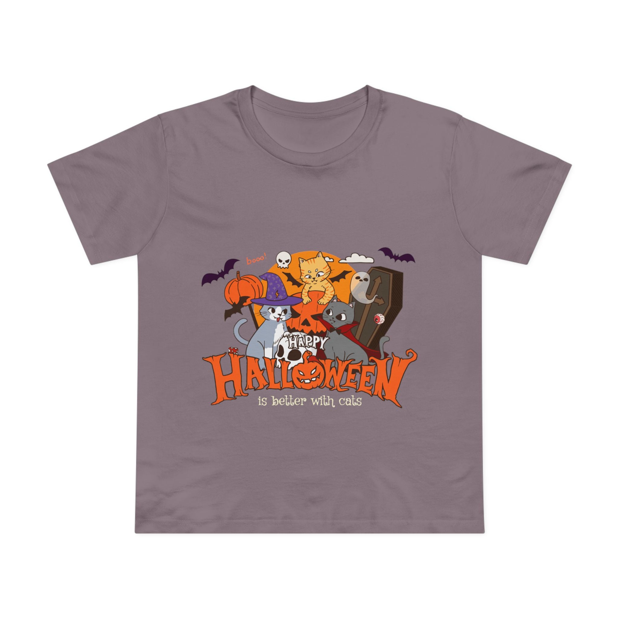 Halloween is Better with Cats | Women’s Maple Tee
