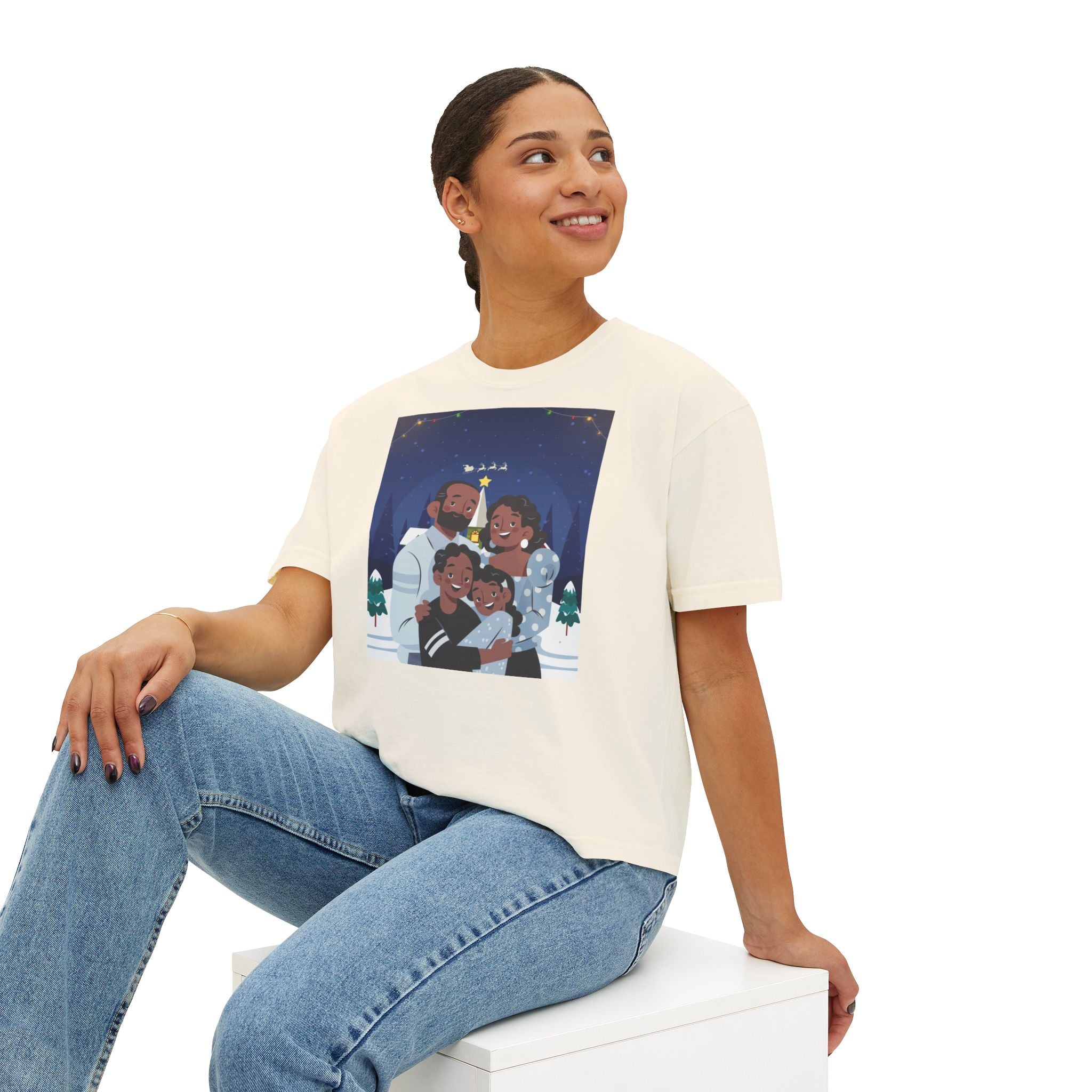 HAPPY CHRISTMAS DAY Women's Boxy Tee