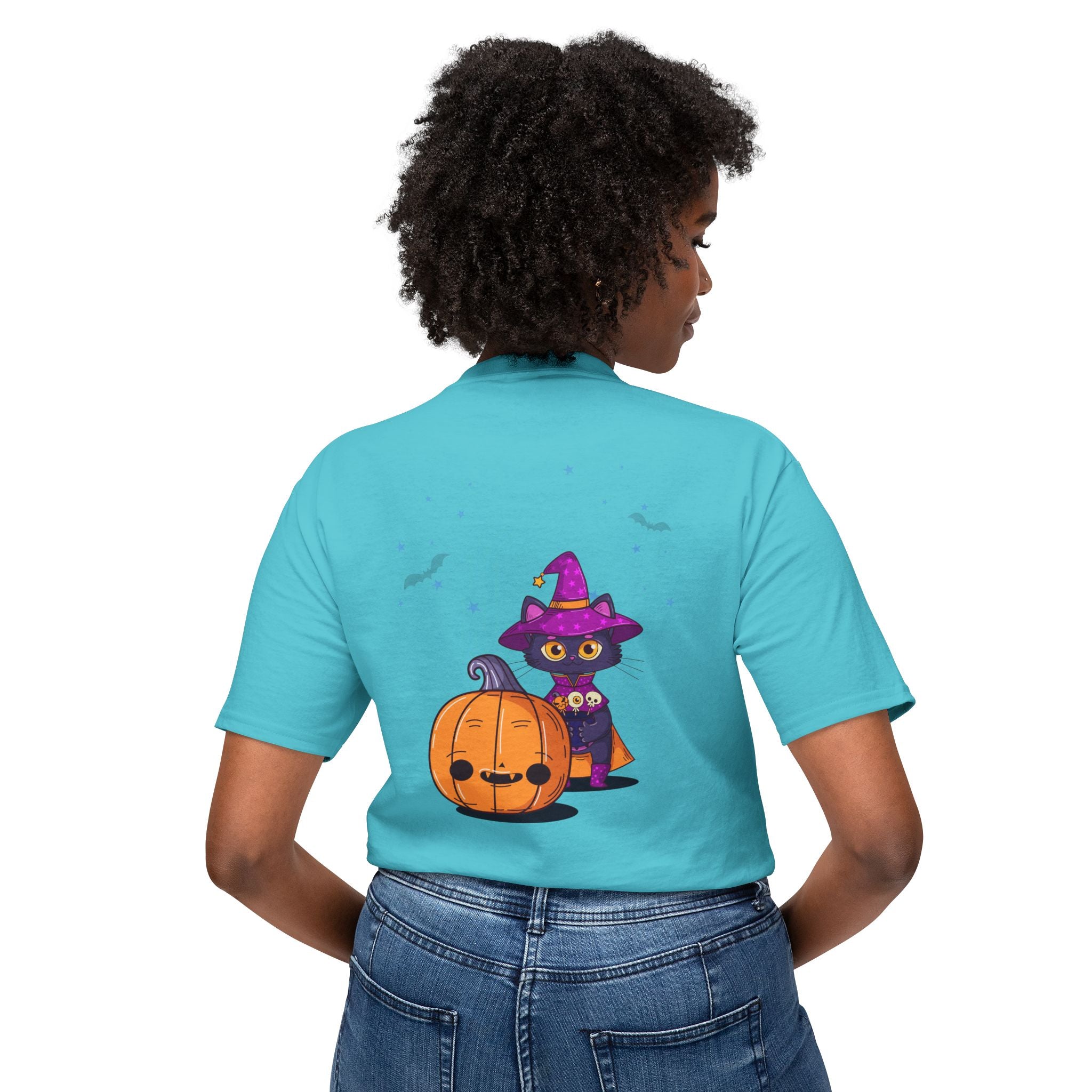 Halloween with Witch's Cats | Unisex HD Cotton™ T-shirt