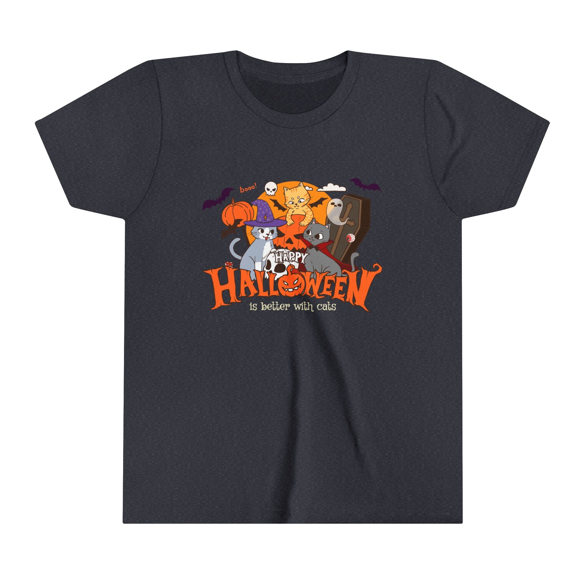Halloween is Better with Cats | Youth Short Sleeve Tee