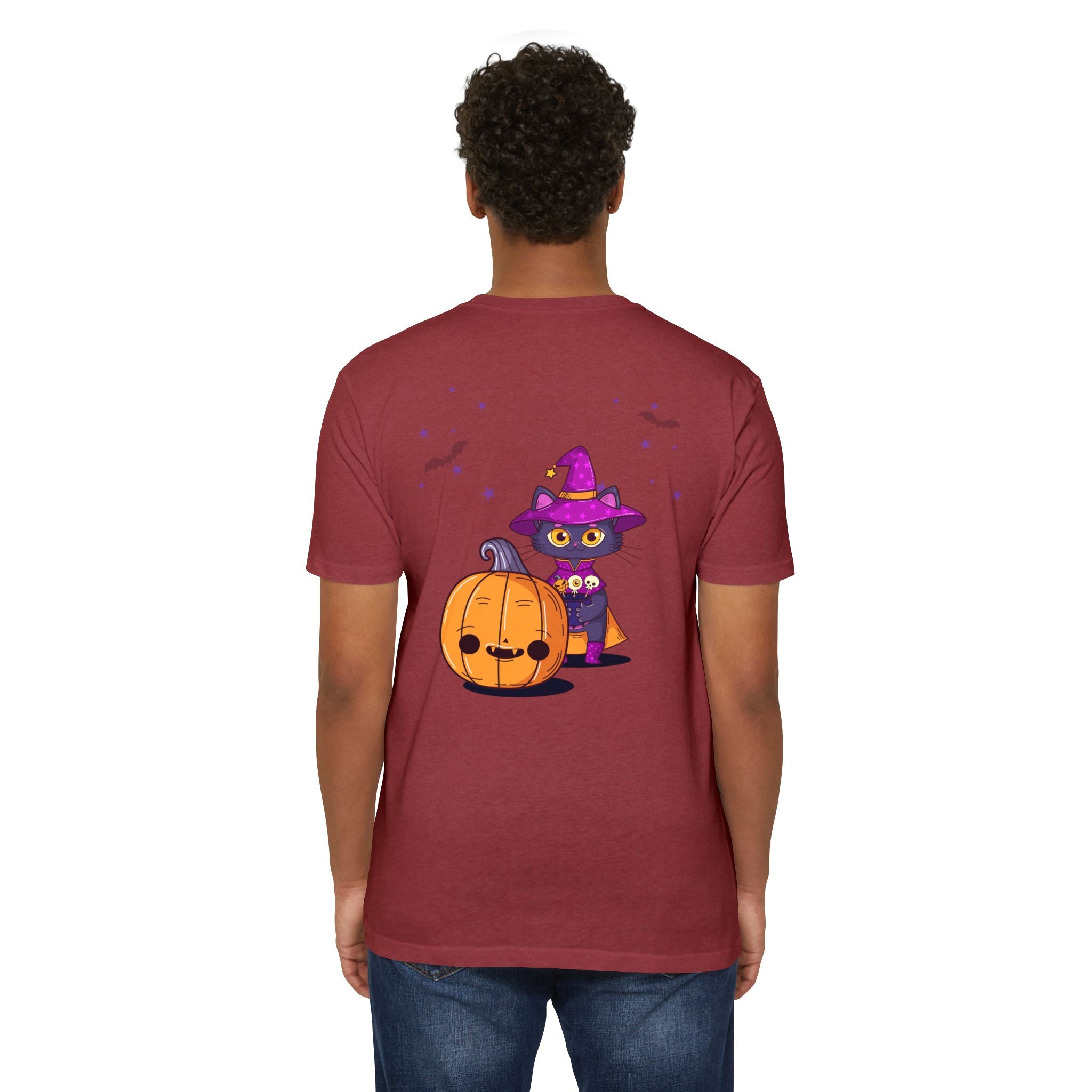 Halloween with Witch's Cats | Unisex CVC Jersey T-shirt