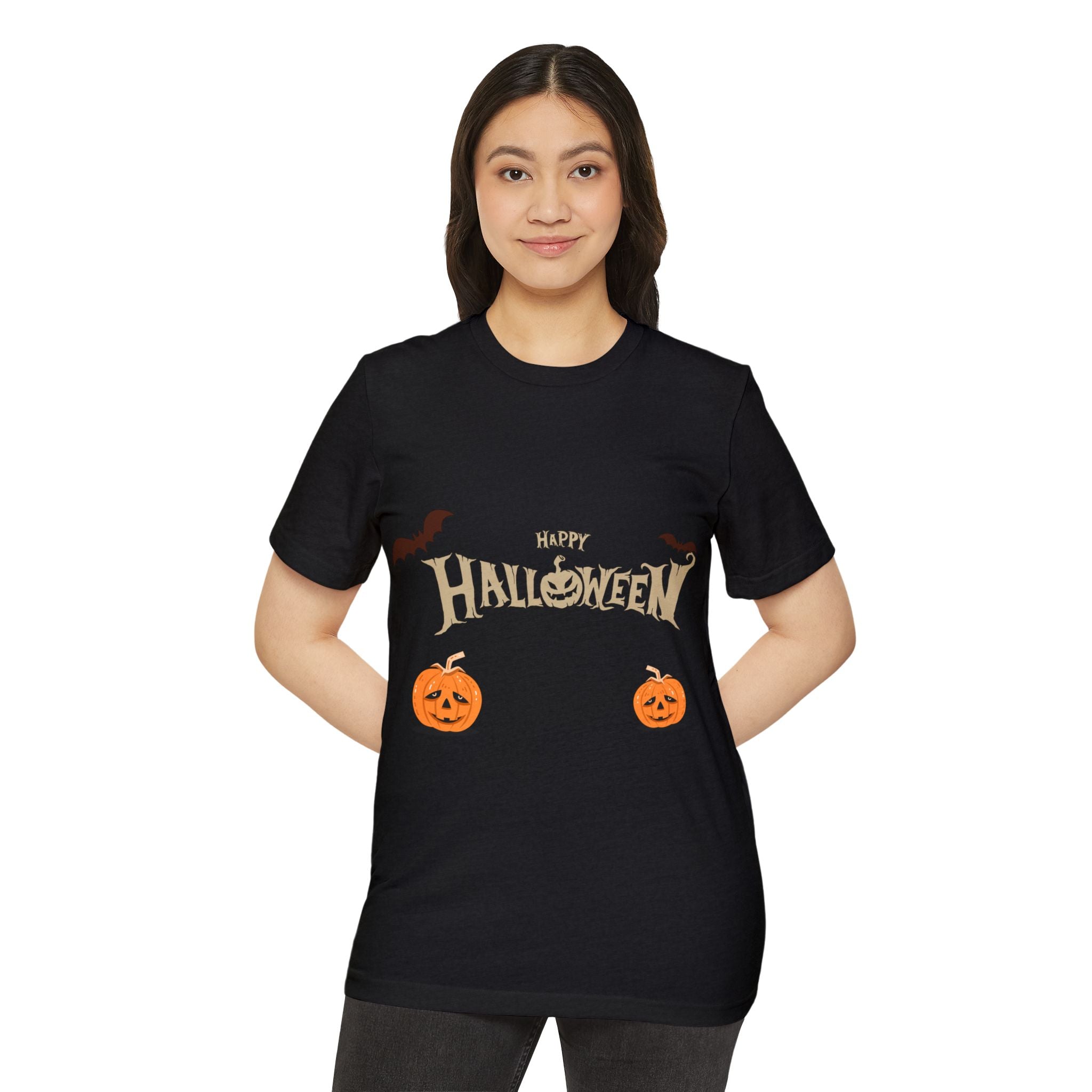 Halloween with Pumpkins | Unisex Recycled Organic T-Shirt