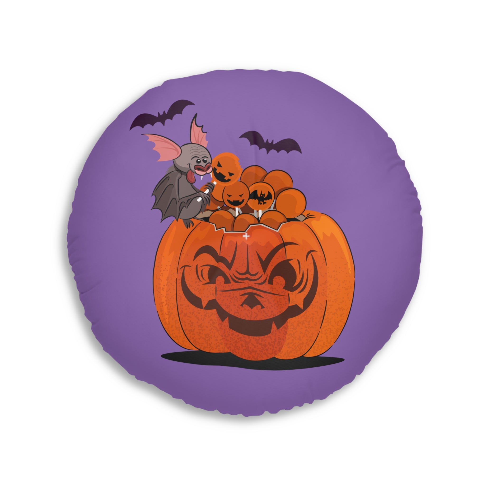 Halloween Trick or Treat | Tufted Floor Pillow, Round