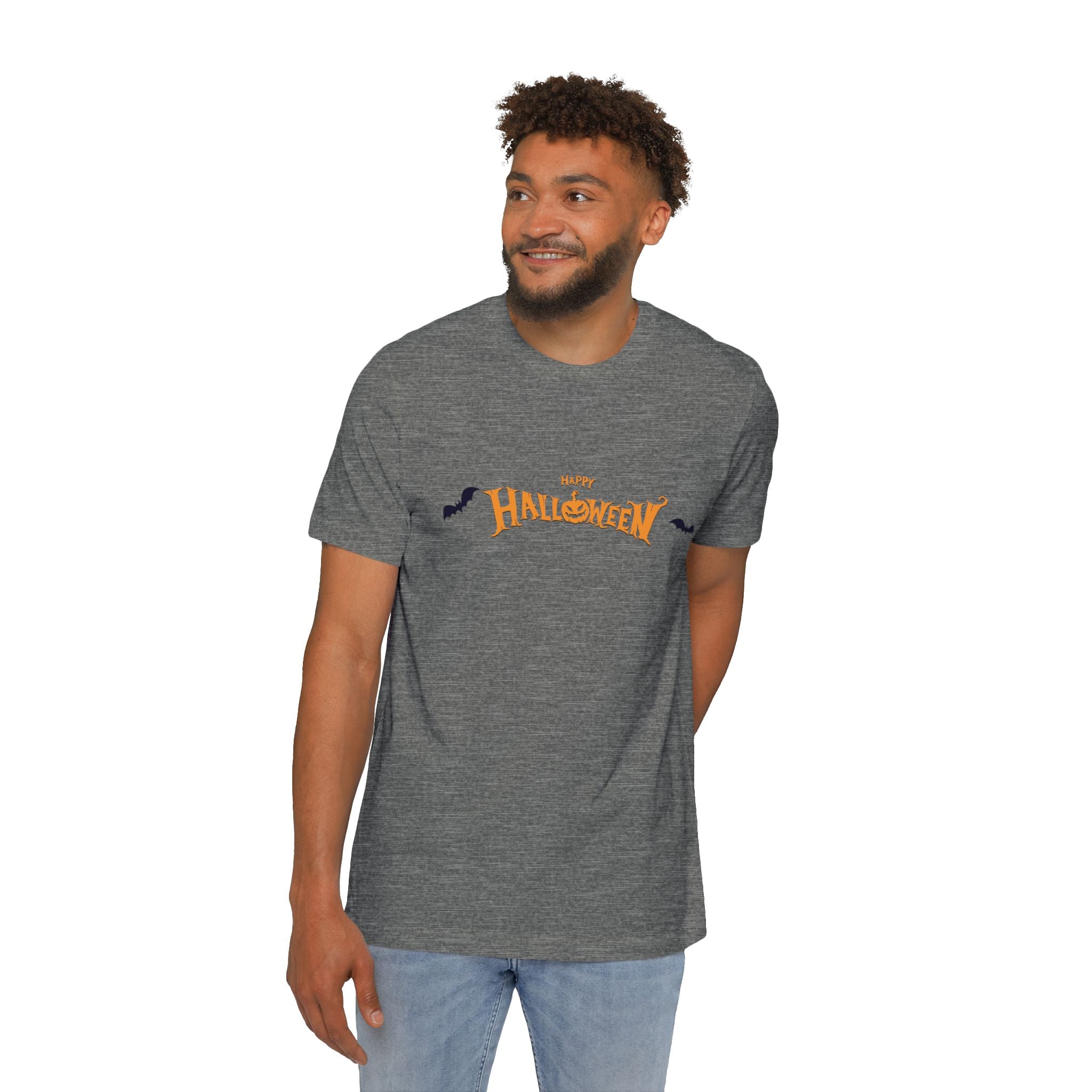 Halloween with Bats | USA-Made Unisex Short-Sleeve Jersey T-Shirt