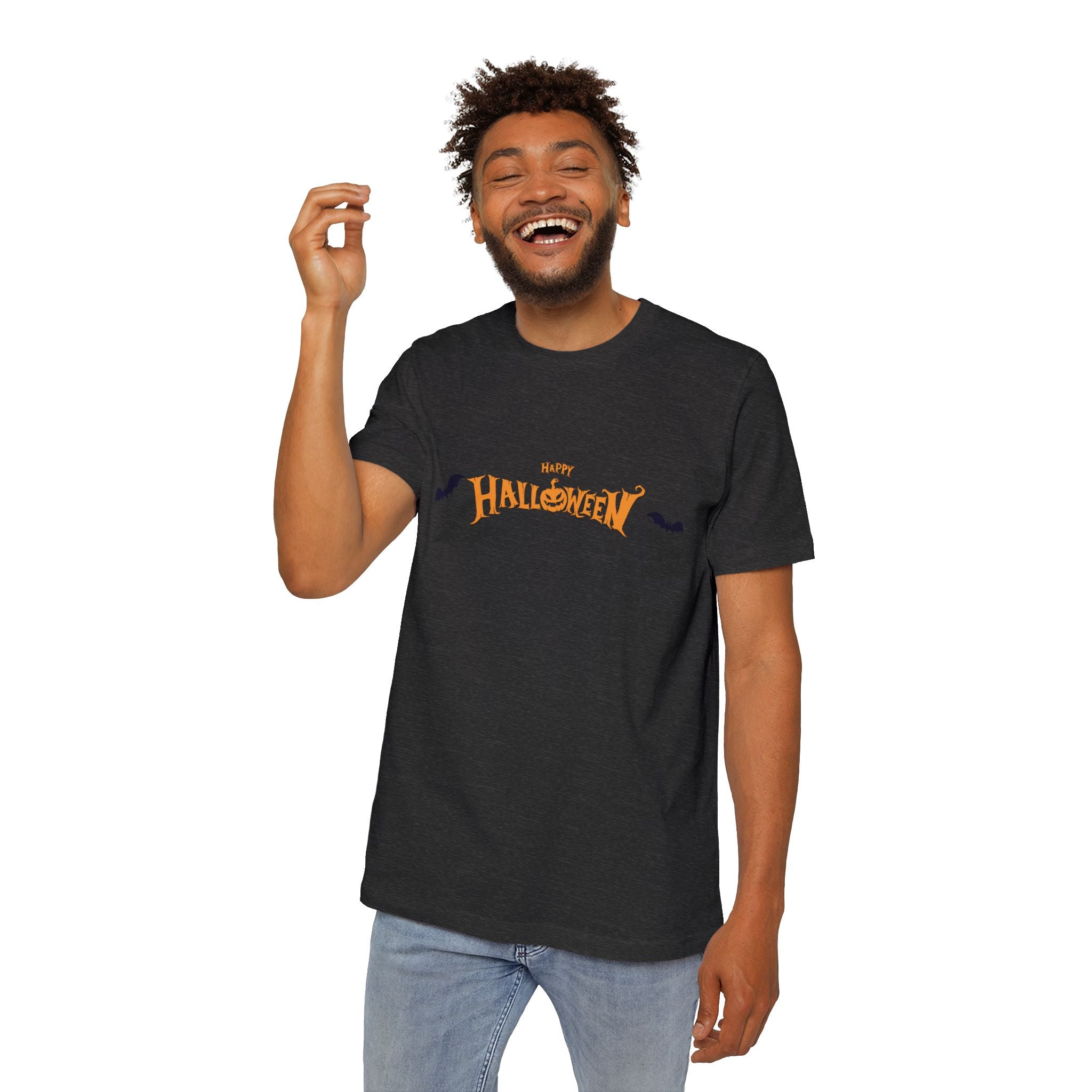 Halloween with Bats | USA-Made Unisex Short-Sleeve Jersey T-Shirt