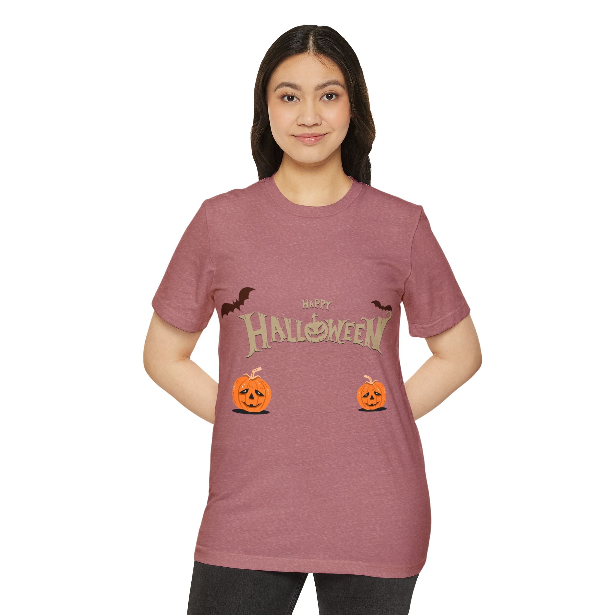 Halloween with Pumpkins | Unisex Recycled Organic T-Shirt