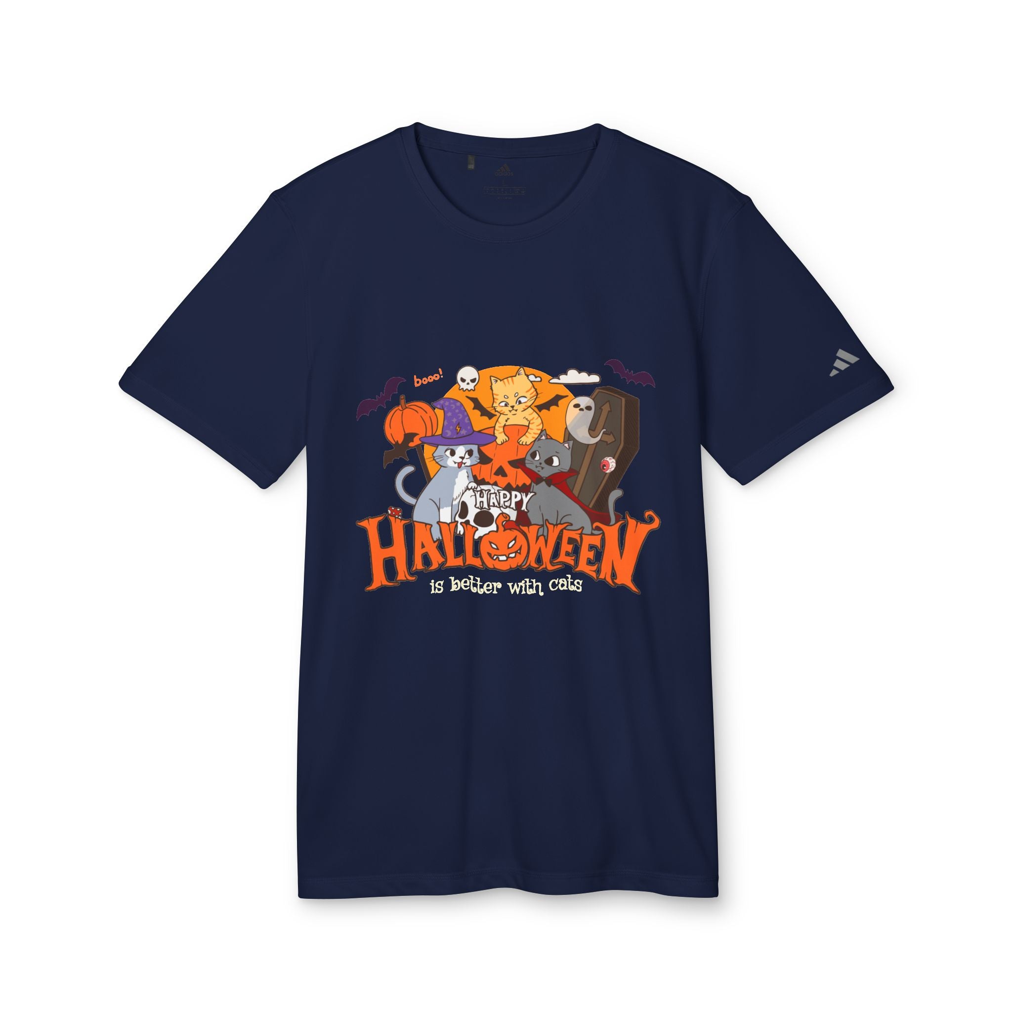Halloween is Better with Cats | adidas Unisex Sport T-shirt