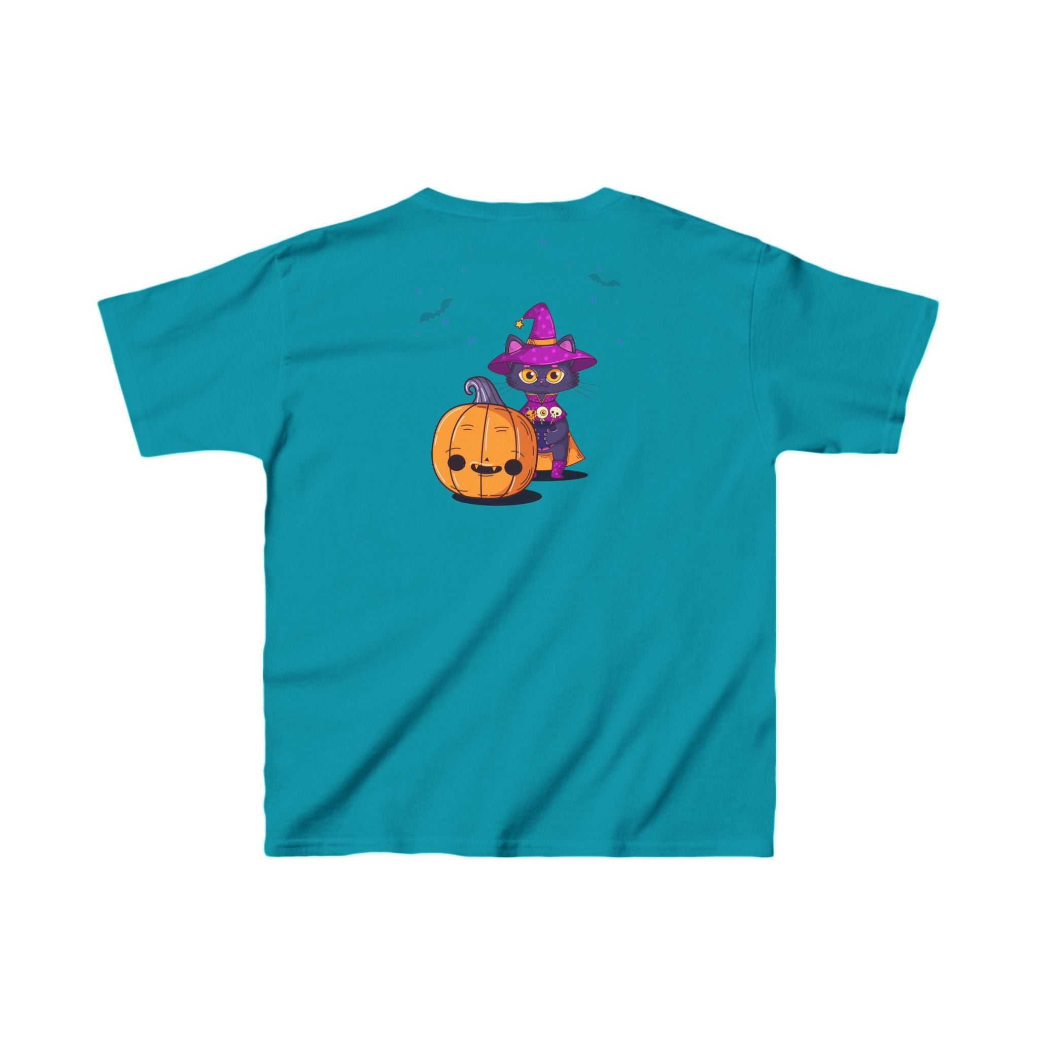 Halloween with Witch's Cats | Kids Heavy Cotton Tee