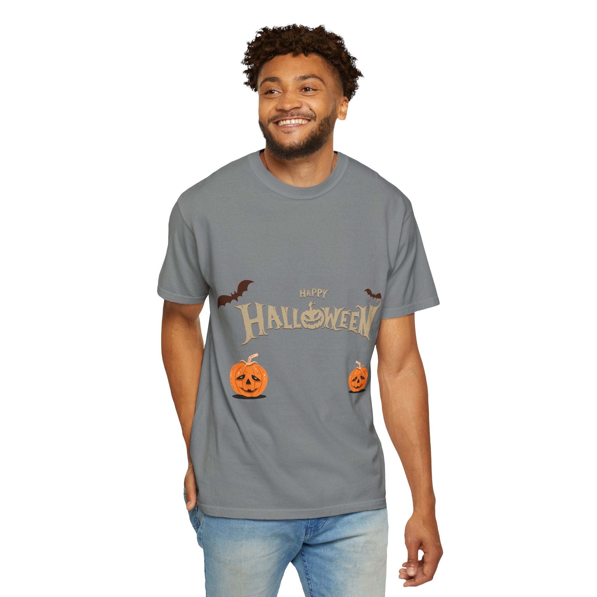 Halloween with Pumpkins | Unisex Garment-Dyed T-shirt
