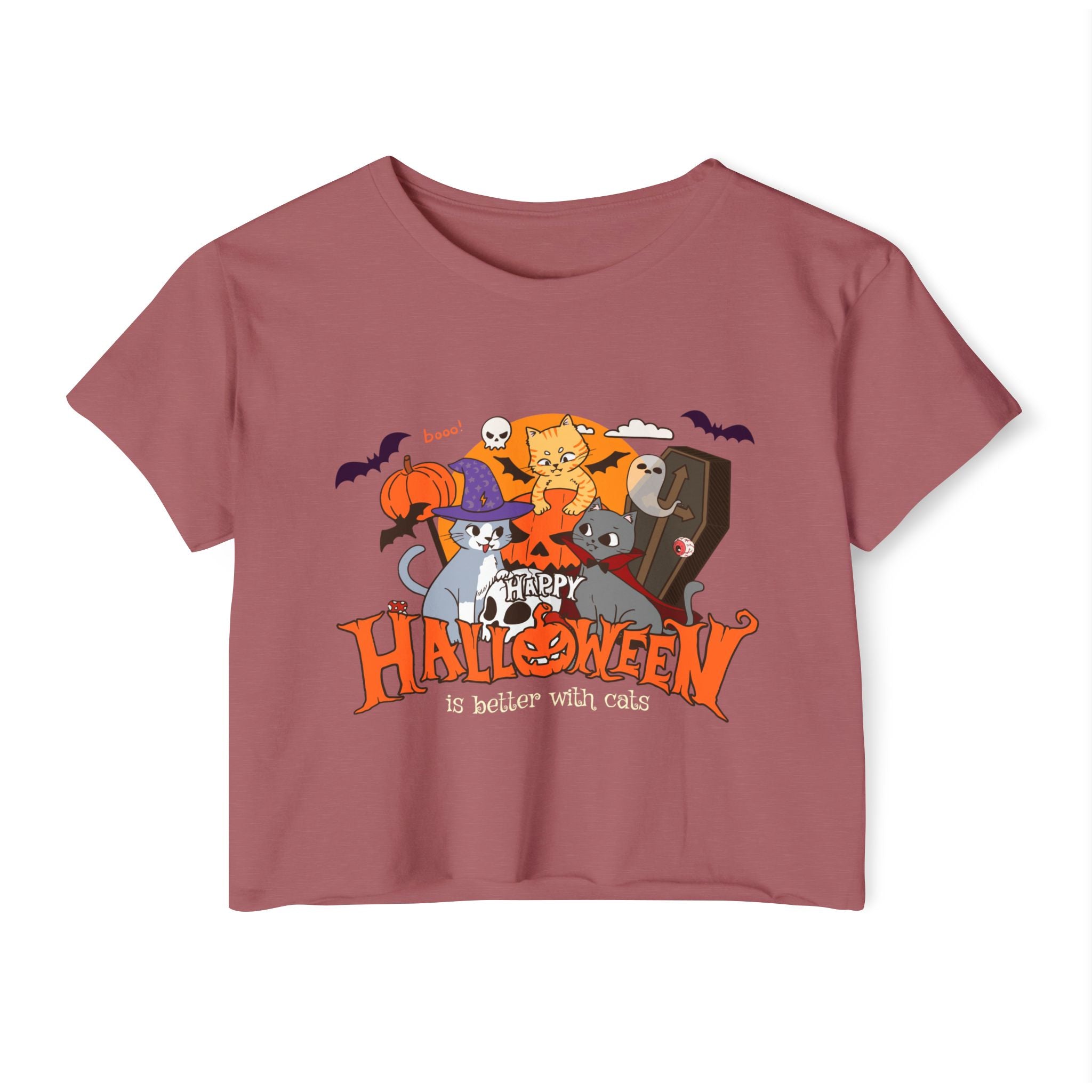 Halloween is Better with Cats | Women's Festival Crop Top
