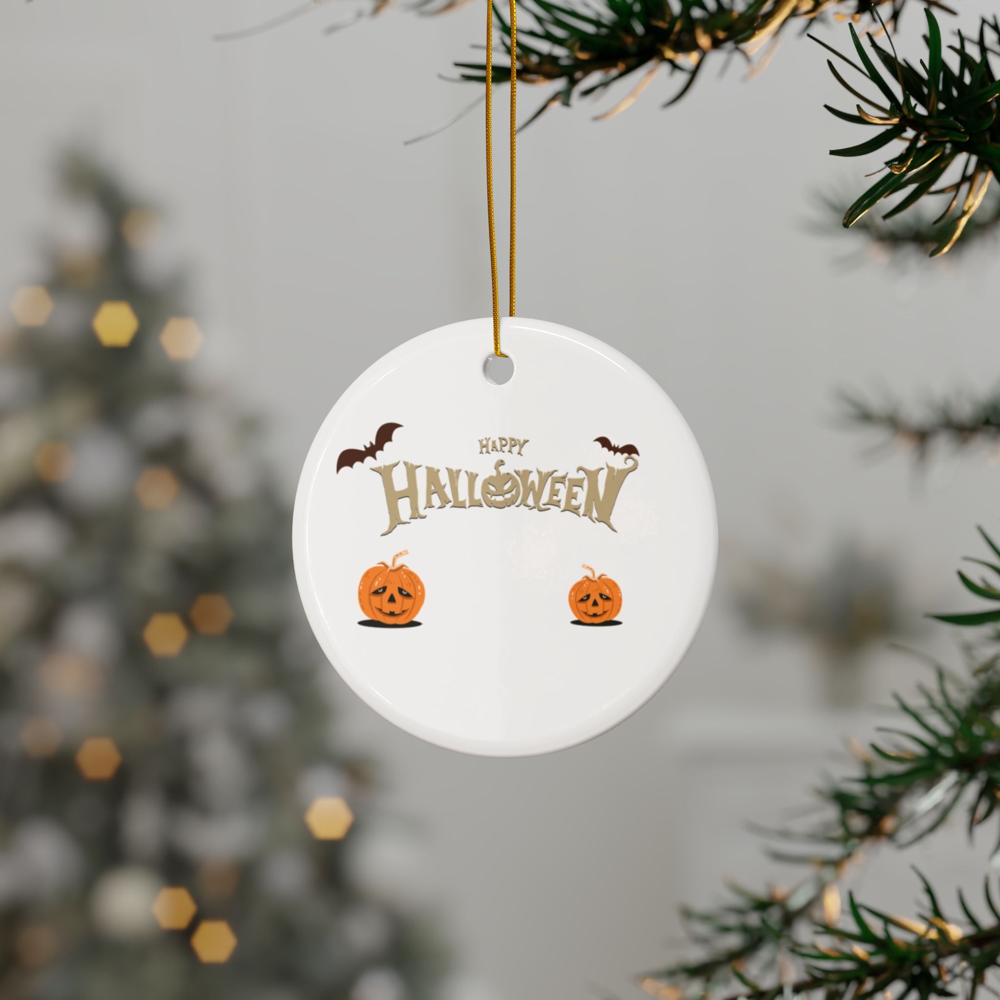 Happy Halloween with Pumpkin | Ceramic Ornaments