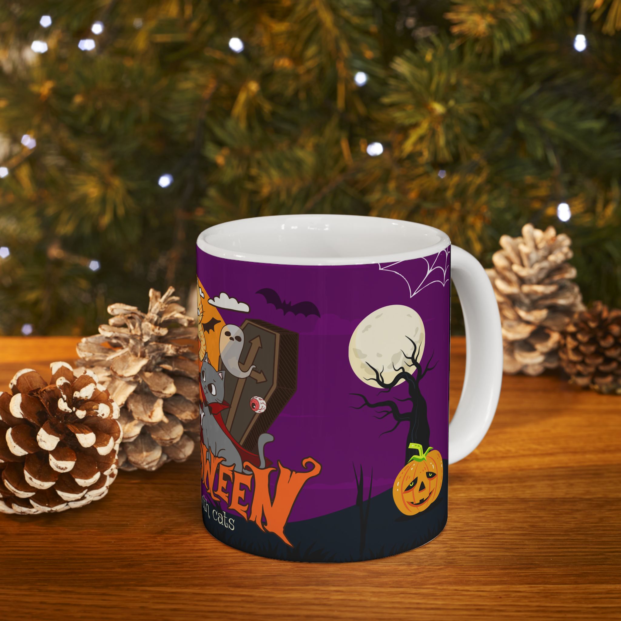 Happy Halloween is Better with Cat | Ceramic Mug