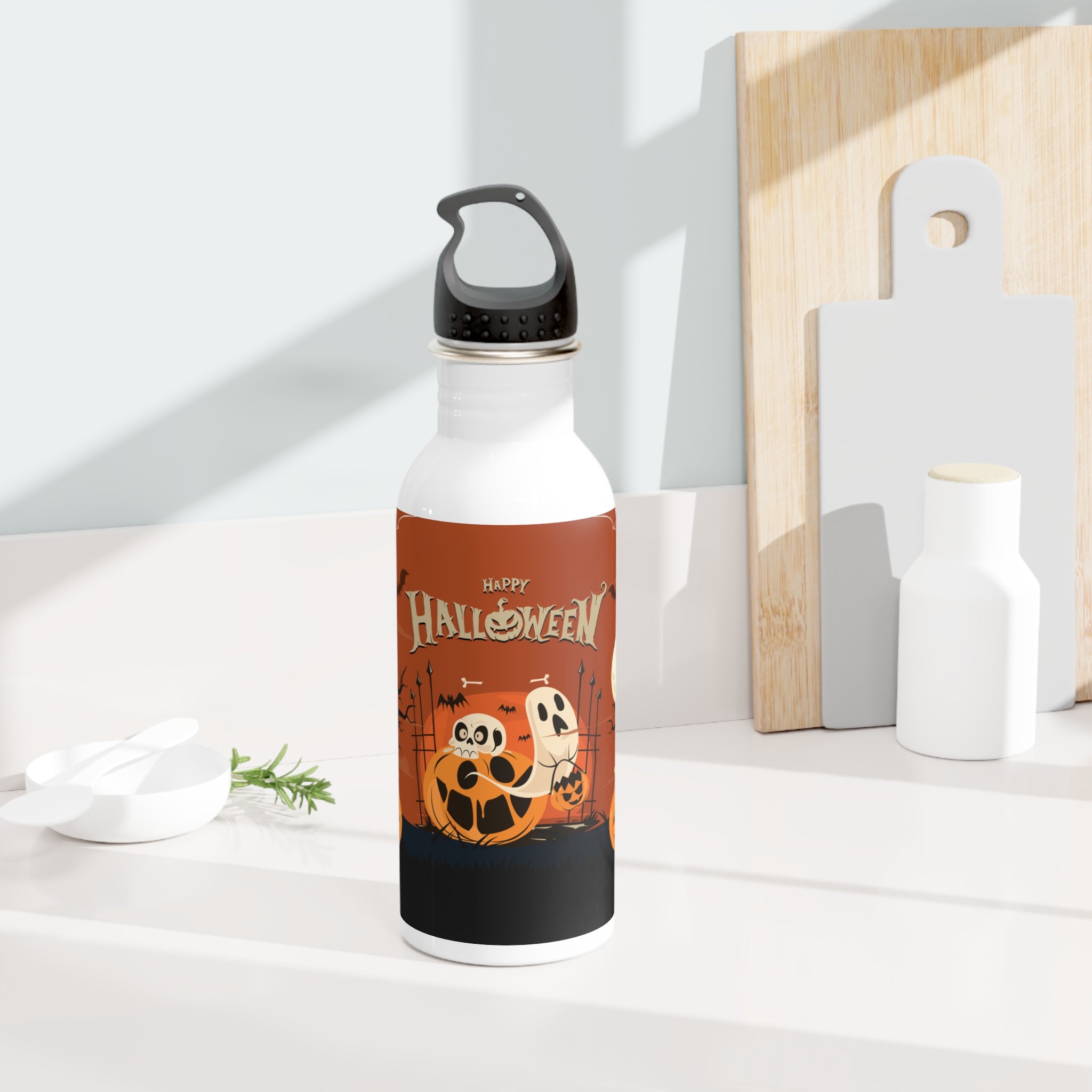 Happy Halloween with Pumpkin | Stainless Steel Water Bottle