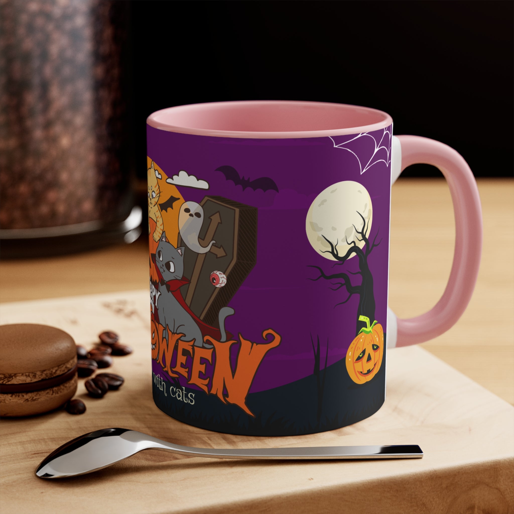 Happy Halloween is Better with Cats | Accent Mugs