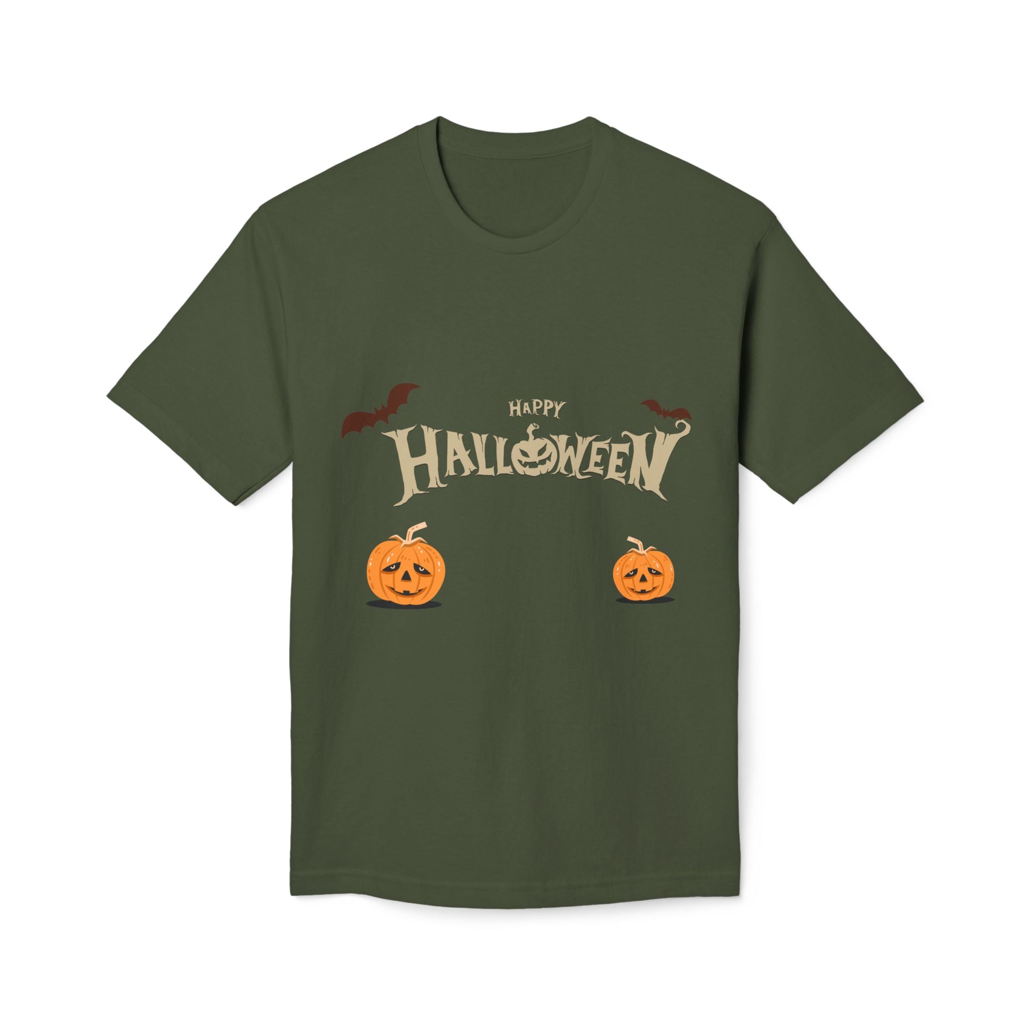 Halloween with Pumpkins | Unisex Midweight T-shirt, Made in US