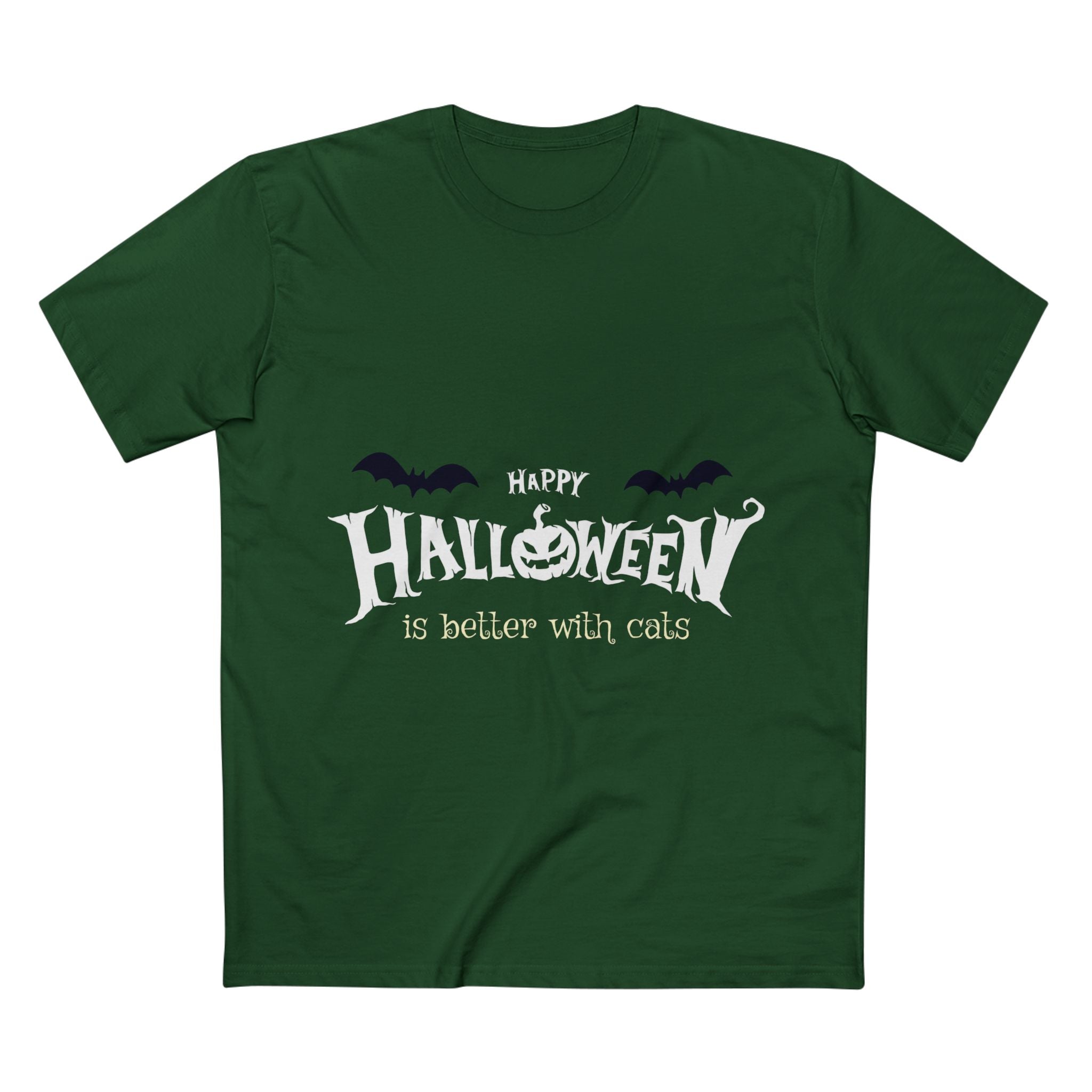 Halloween with Witch's Cats | Men's Staple Tee